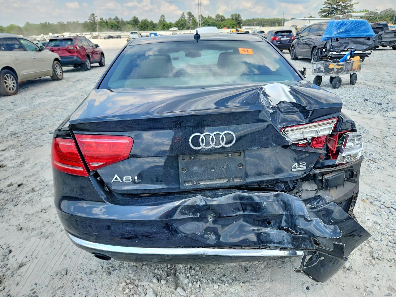 2012 Audi A8 L Quattro Charcoal vin: WAURVAFD3CN009787