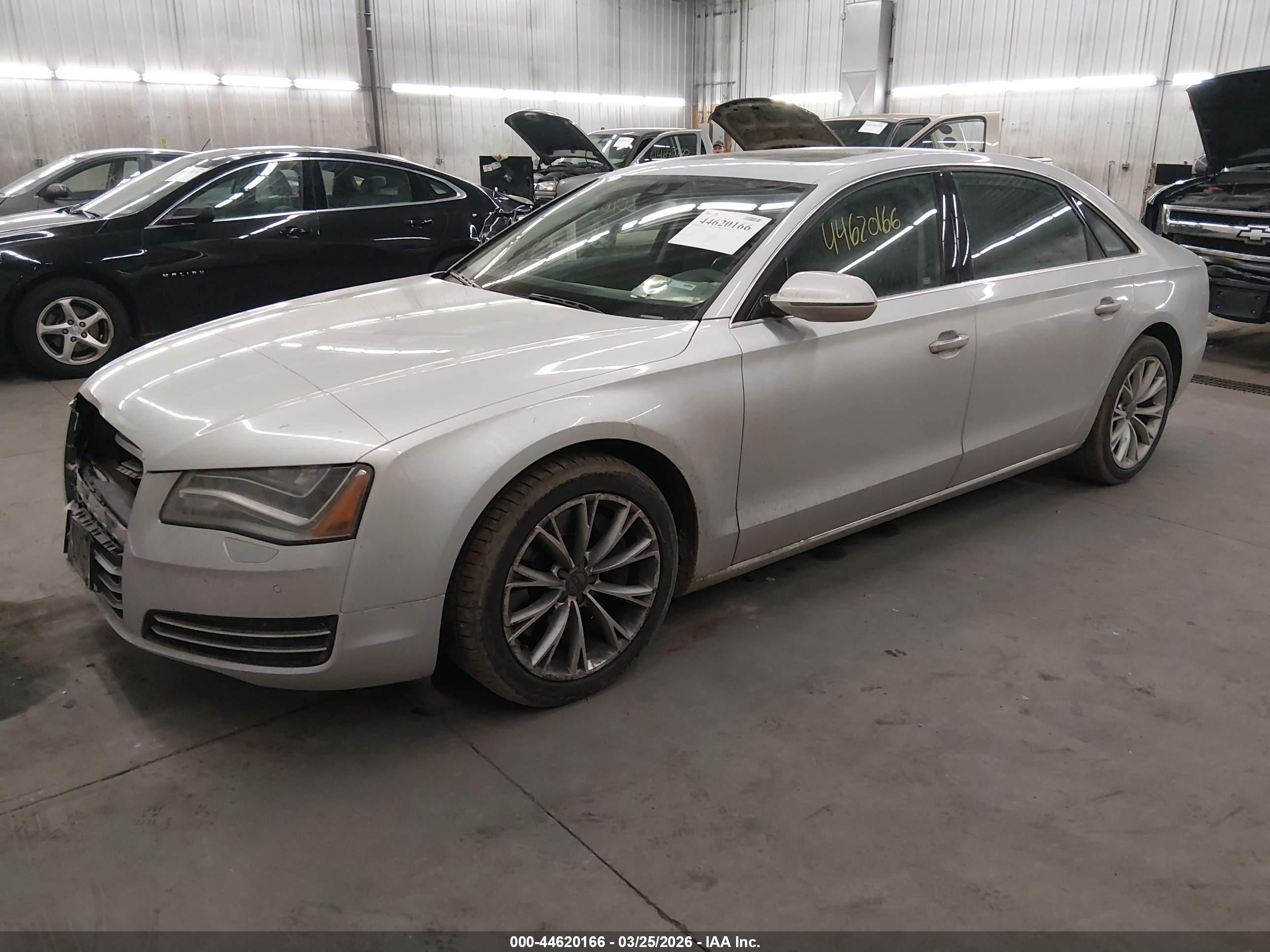 2012 Audi A8 L 4.2 Silver vin: WAURVAFD3CN010907