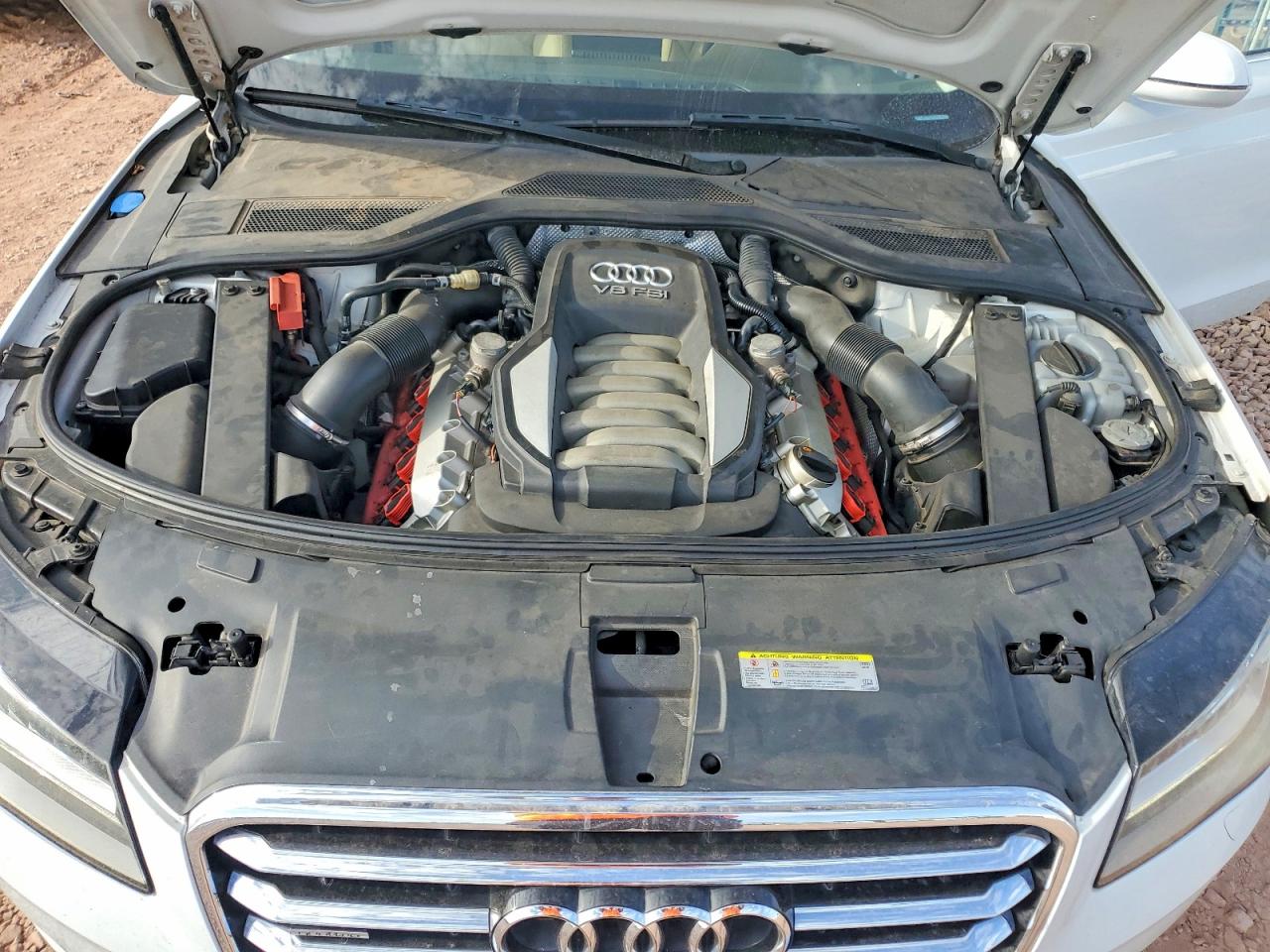 2012 Audi A8 L Quattro White vin: WAURVAFD4CN013637