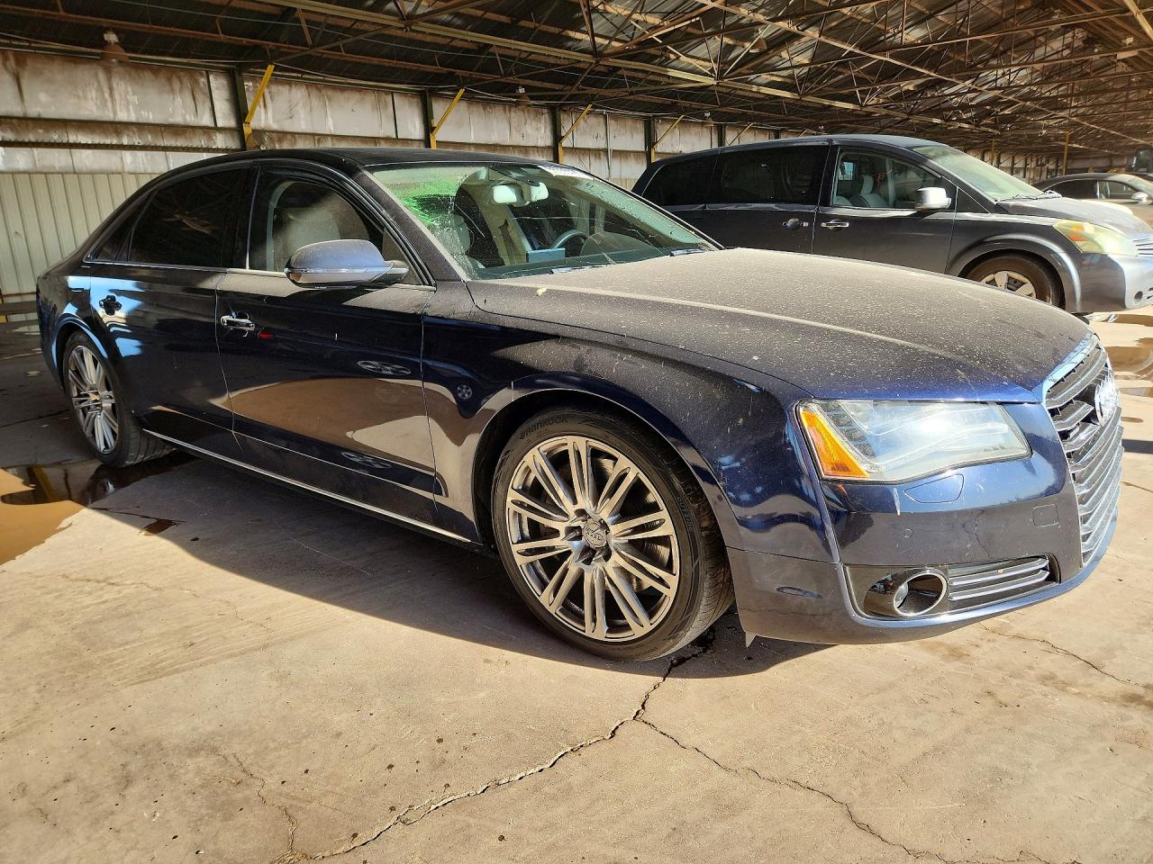 2012 Audi A8 L Quattro Синий vin: WAURVAFD4CN032530