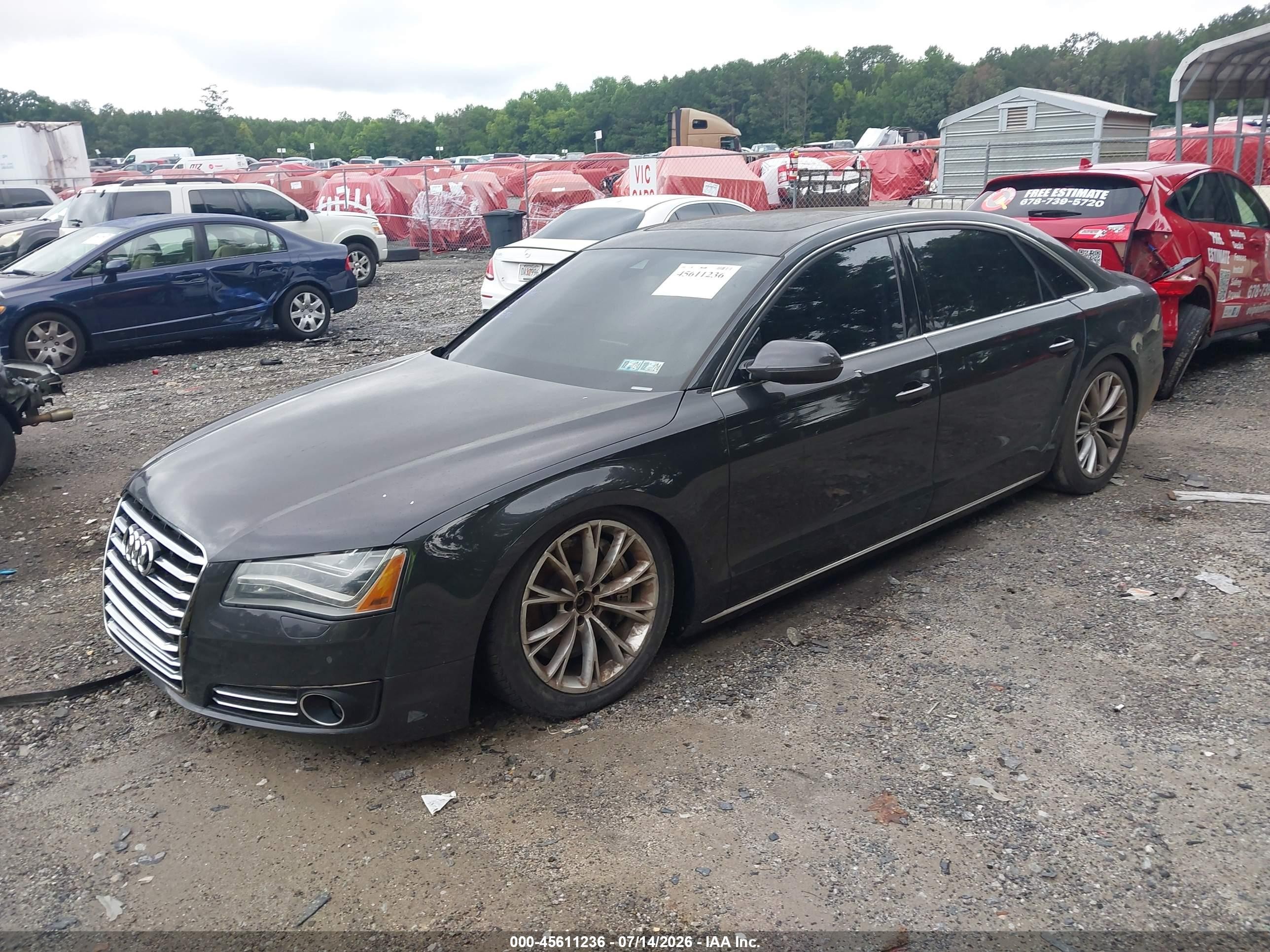 2011 Audi A8 L 4.2 Black vin: WAURVAFD5BN005156