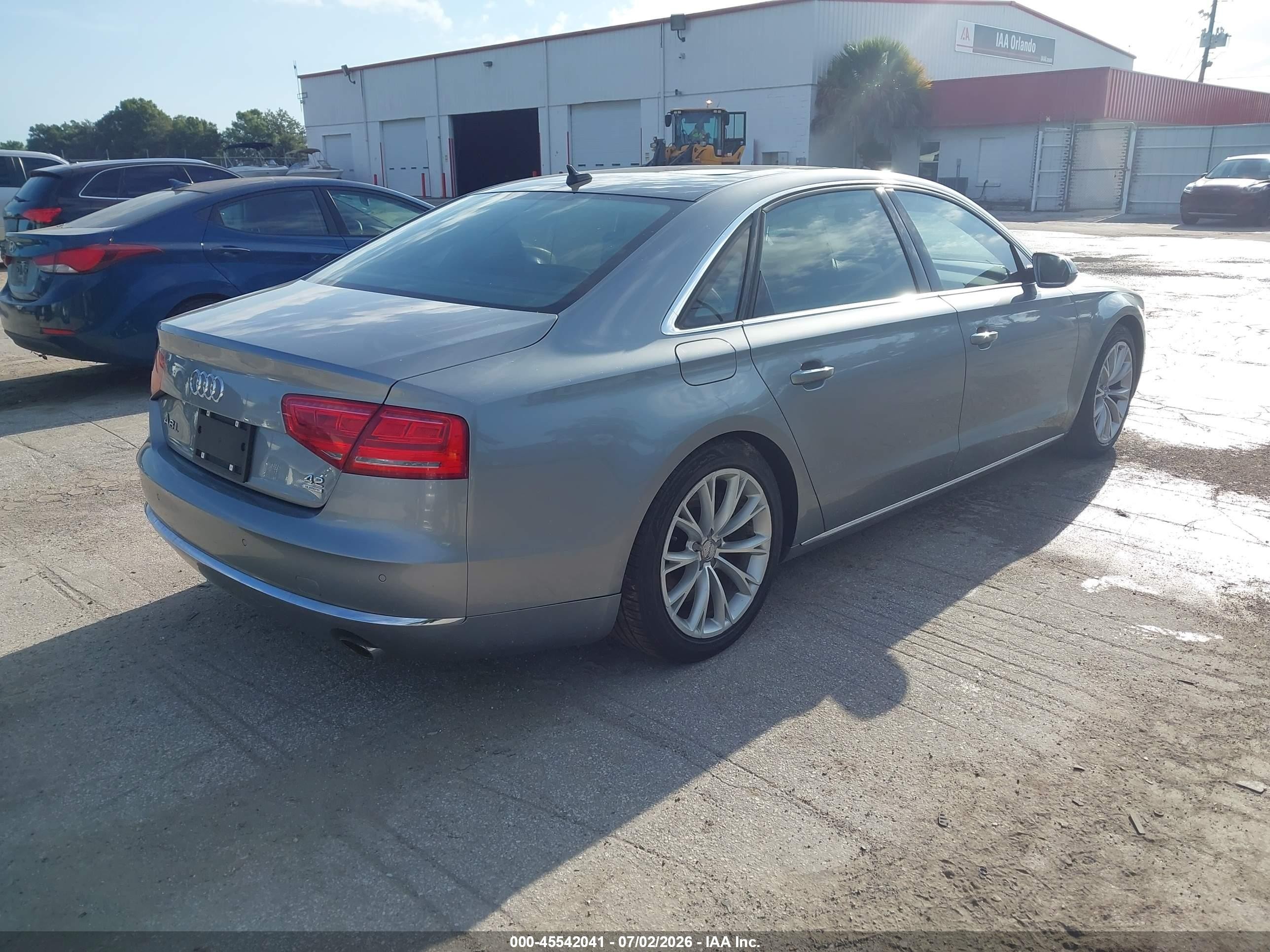 2011 Audi A8 L 4.2 Silver vin: WAURVAFD7BN005840