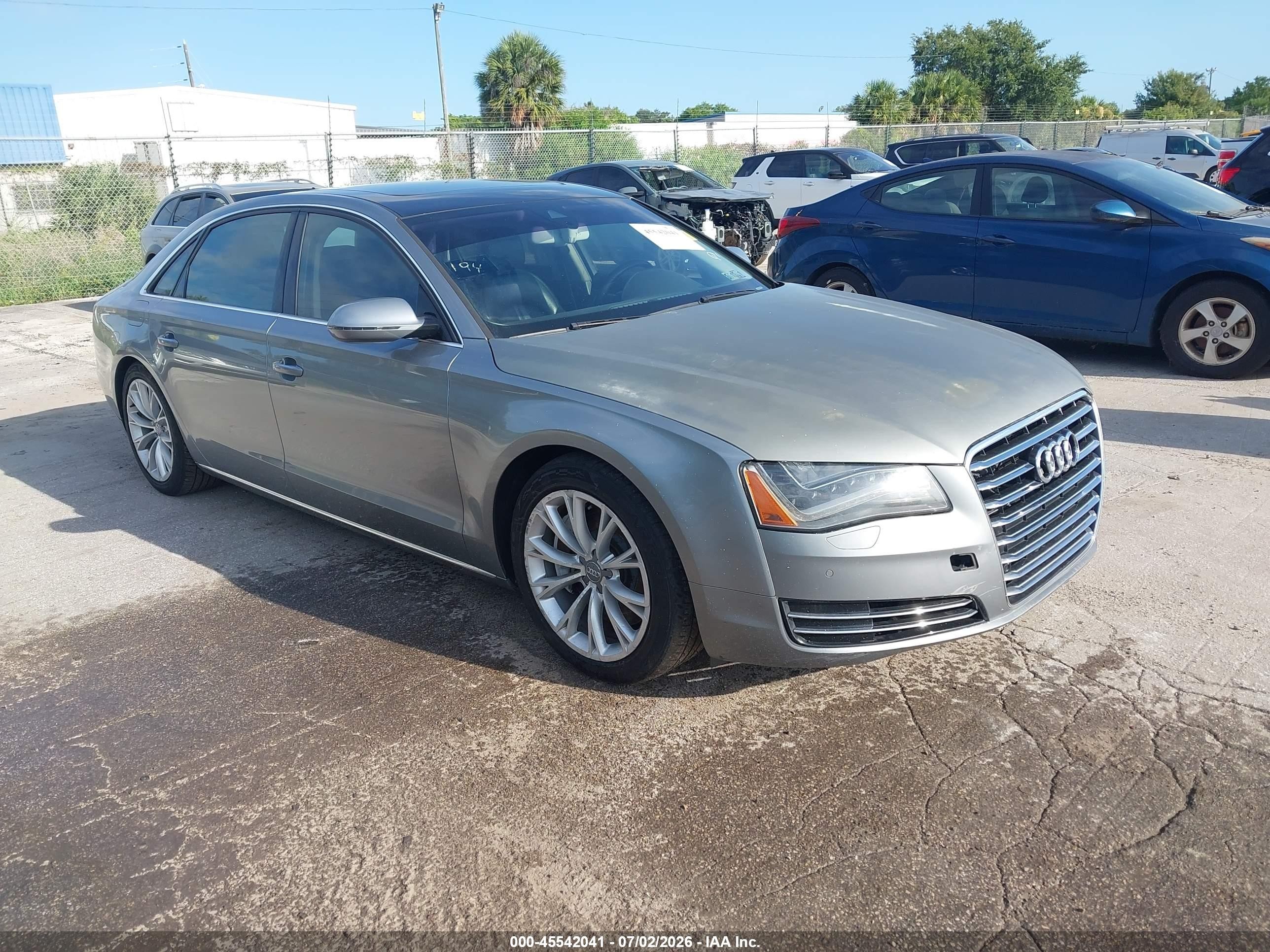 2011 Audi A8 L 4.2 Silver vin: WAURVAFD7BN005840