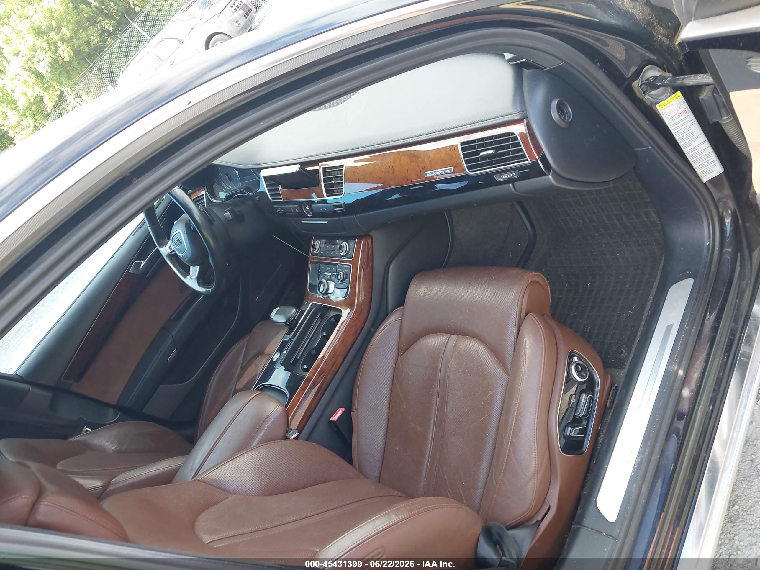 2011 Audi A8 L 4.2 Black vin: WAURVAFDXBN016654