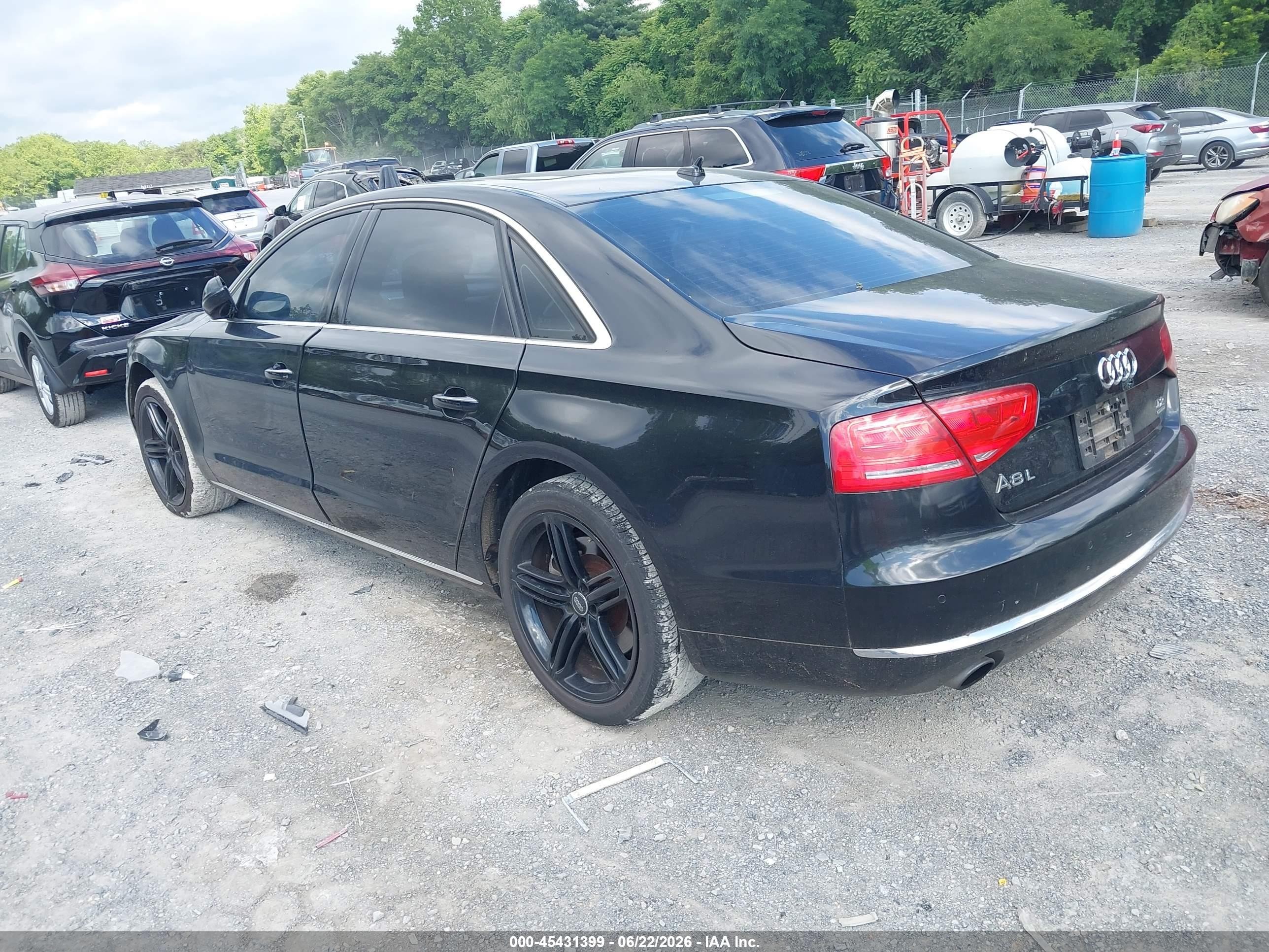 2011 Audi A8 L 4.2 Black vin: WAURVAFDXBN016654