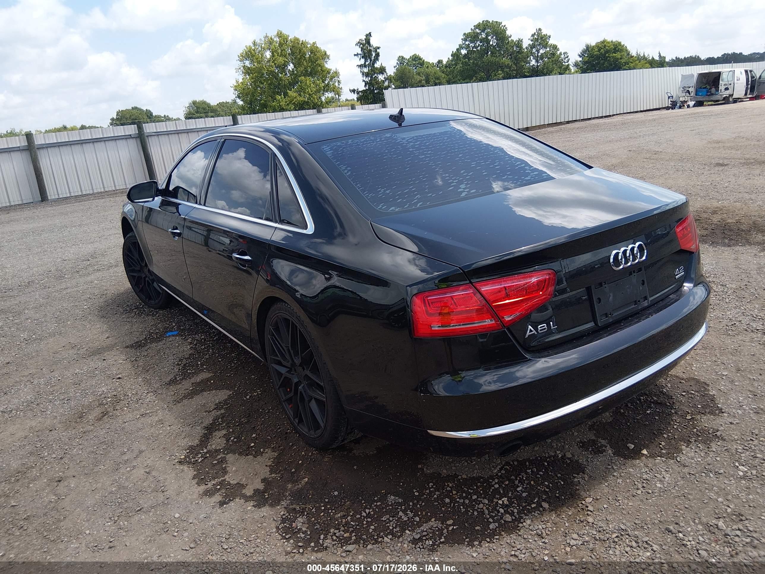 2012 Audi A8 L L 4.2 (tiptronic) (no Longer Orderable) Black vin: WAURVAFDXCN001976