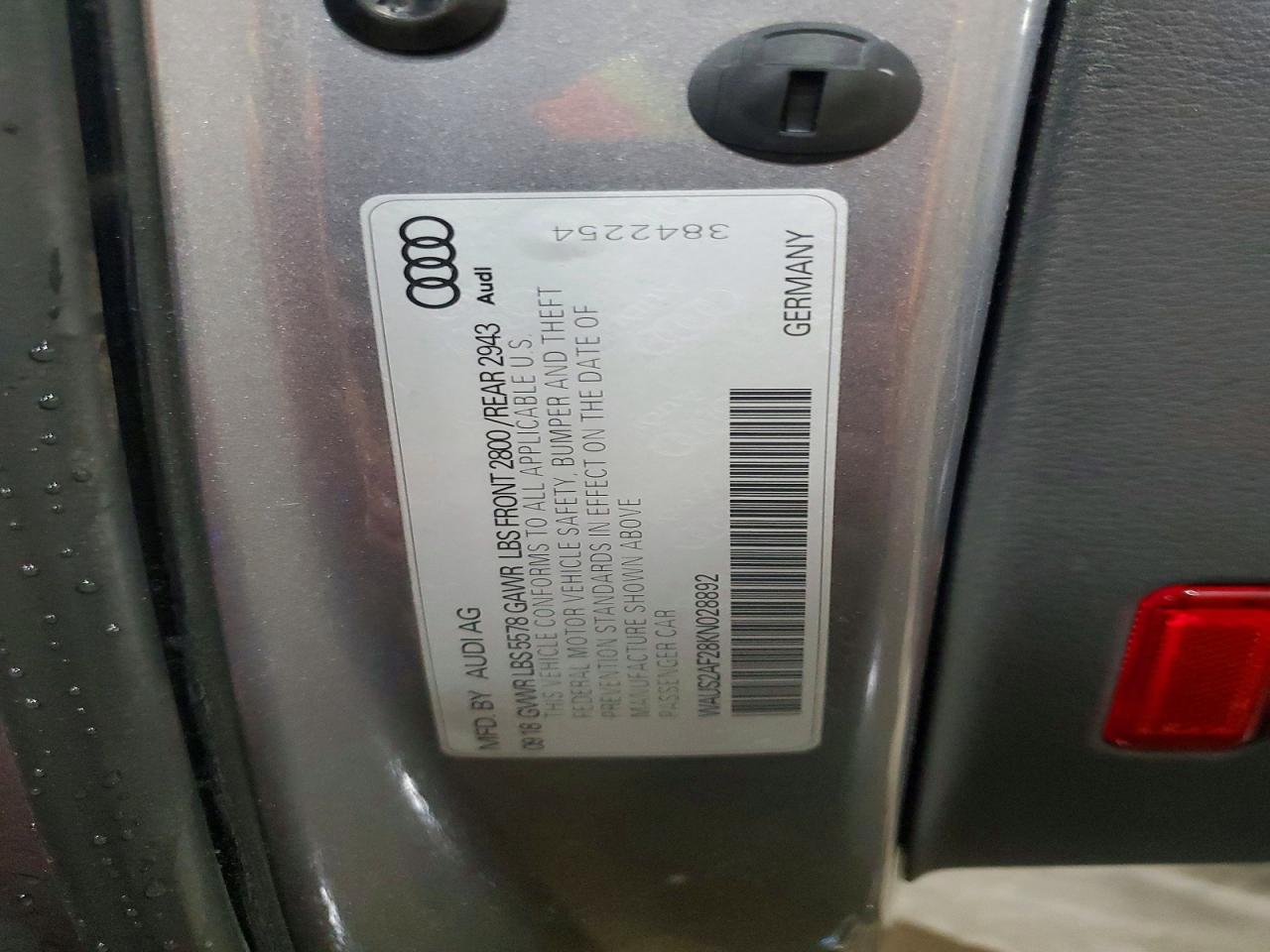 2019 Audi A7 Prestige Серый vin: WAUS2AF28KN028892