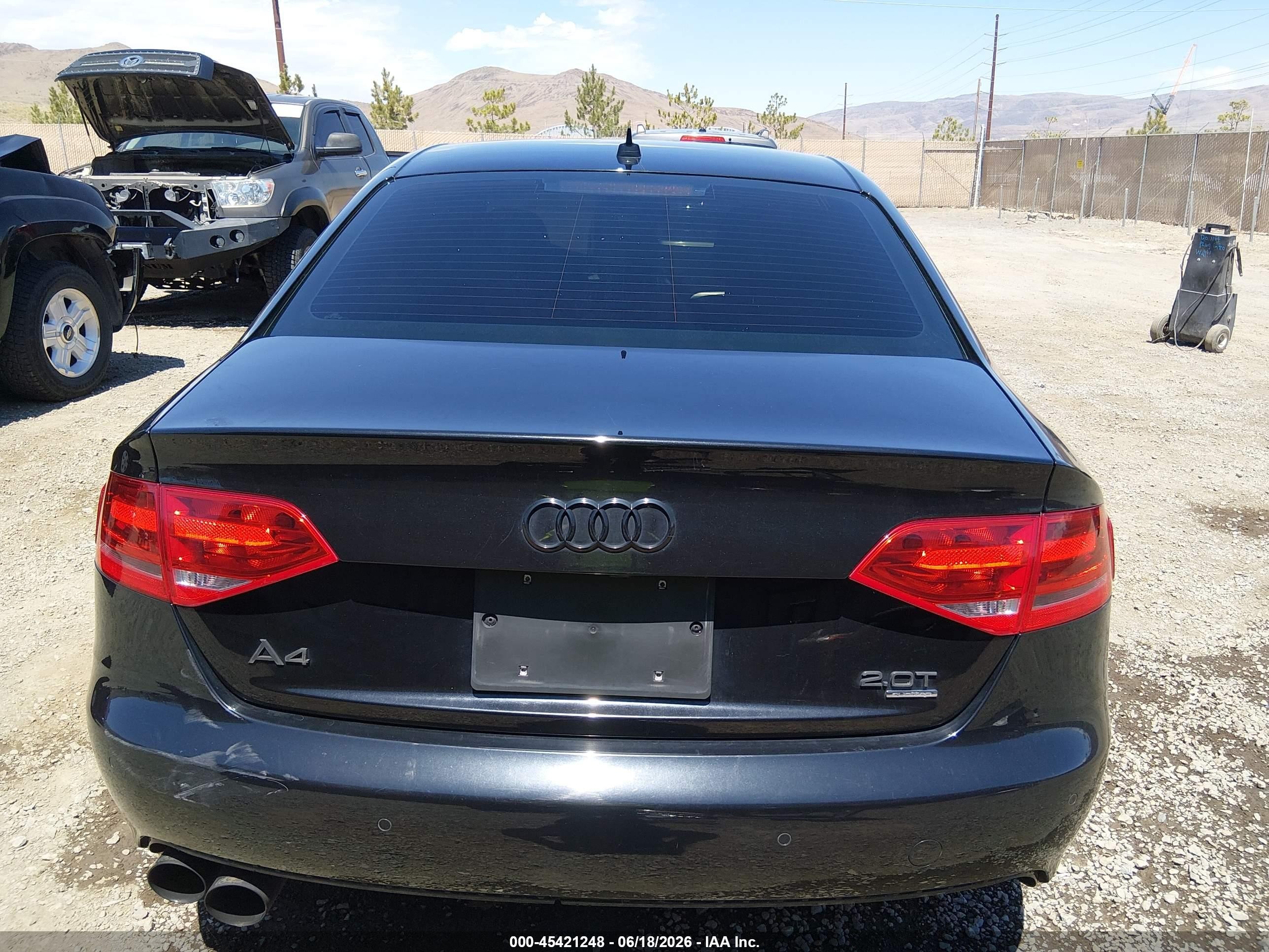 2009 Audi A4 2.0t Premium Black vin: WAUSF78K09N046804