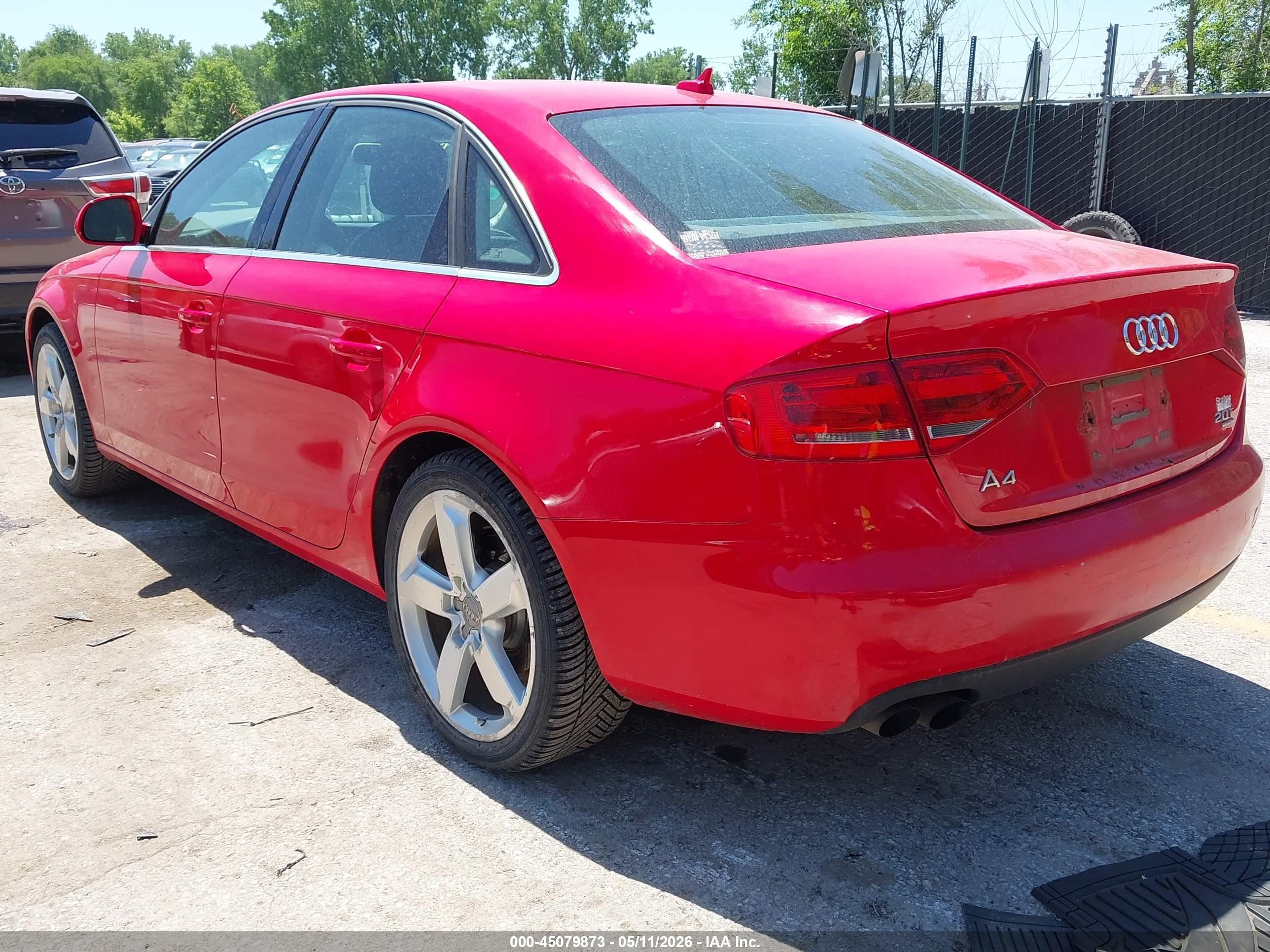 2009 Audi A4 2.0t Premium Красный vin: WAUSF78K59N046748