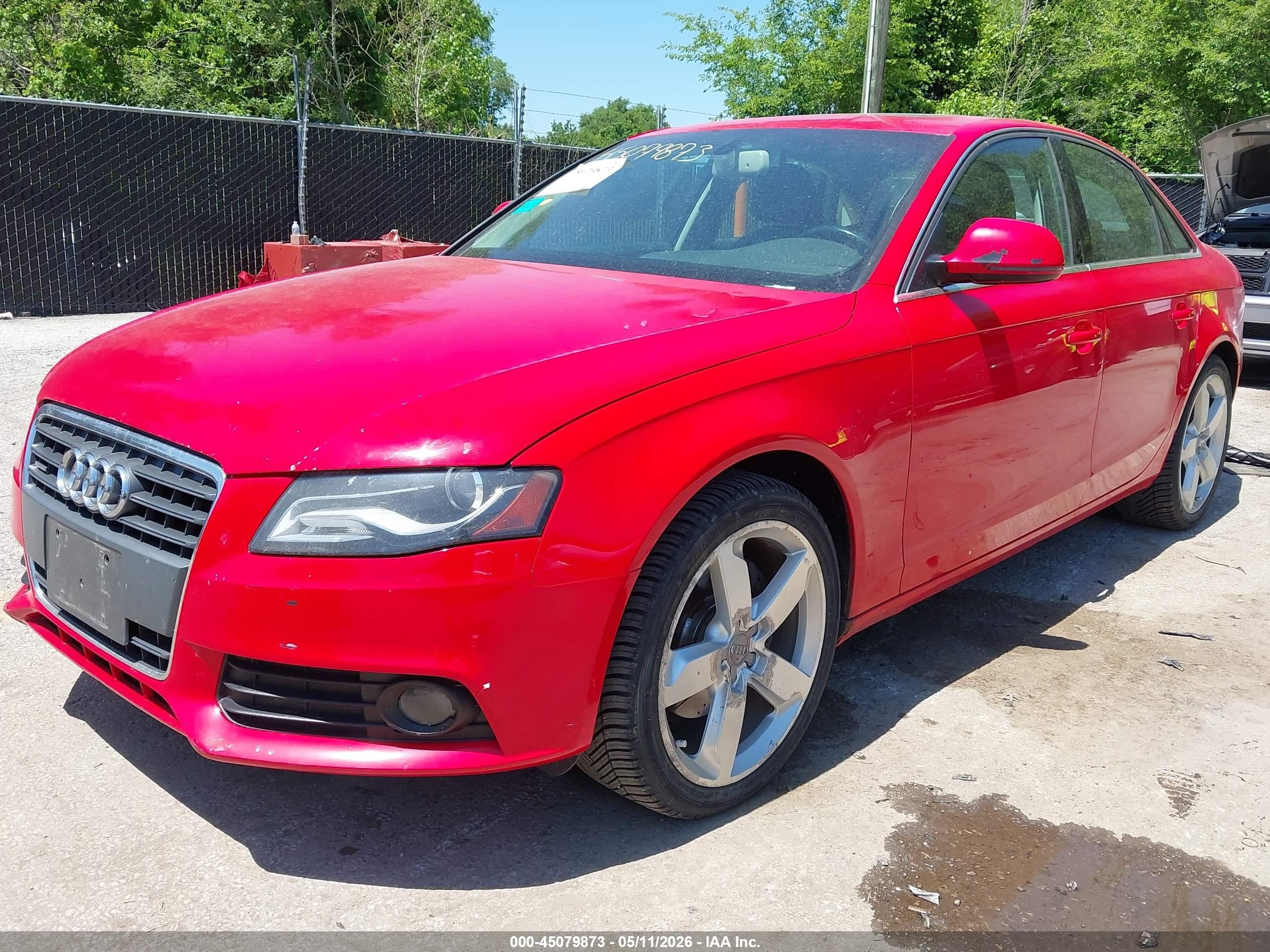 2009 Audi A4 2.0t Premium Красный vin: WAUSF78K59N046748