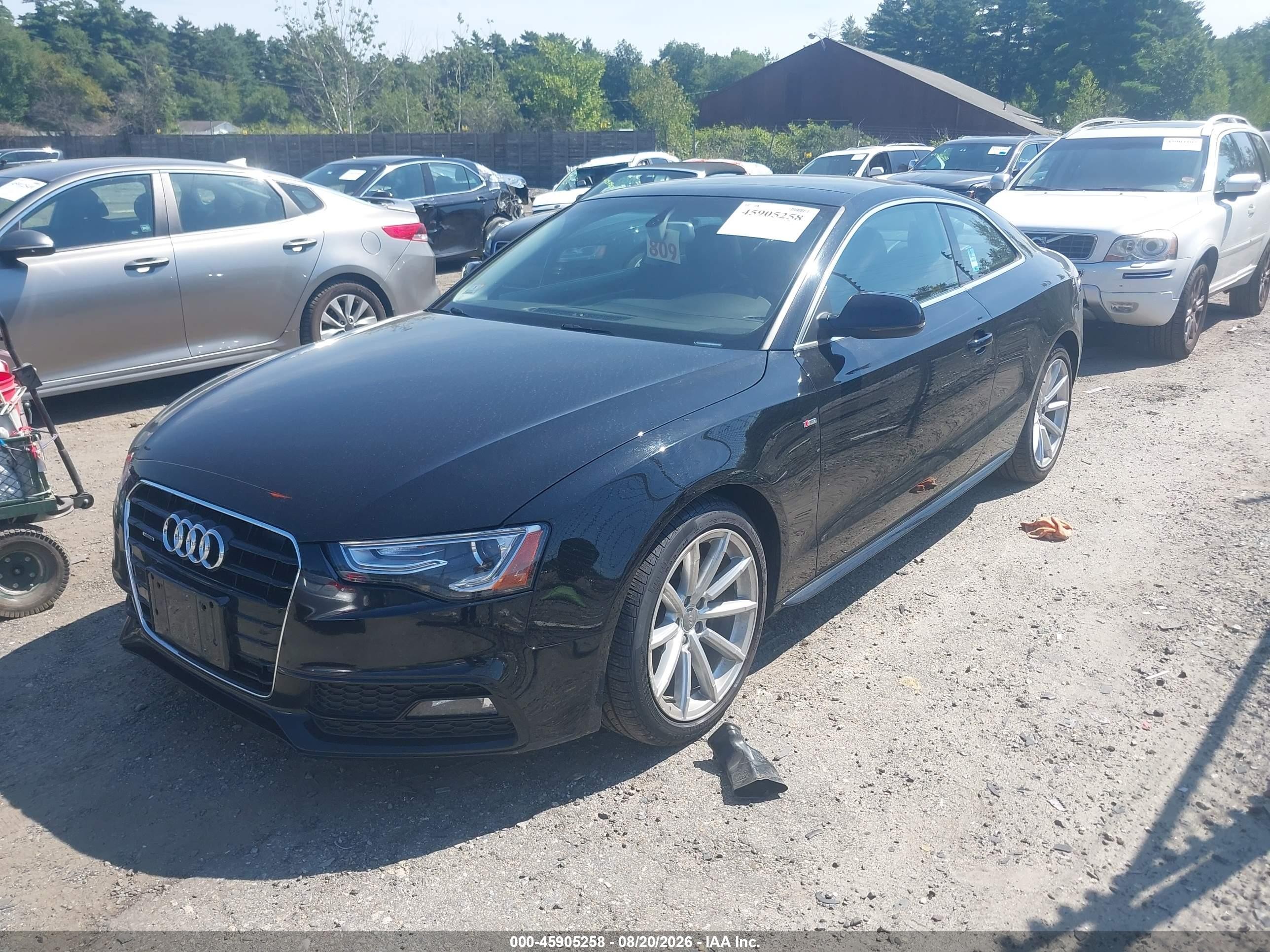 2015 Audi A5 2.0t Premium Black vin: WAUSFAFR9FA026955