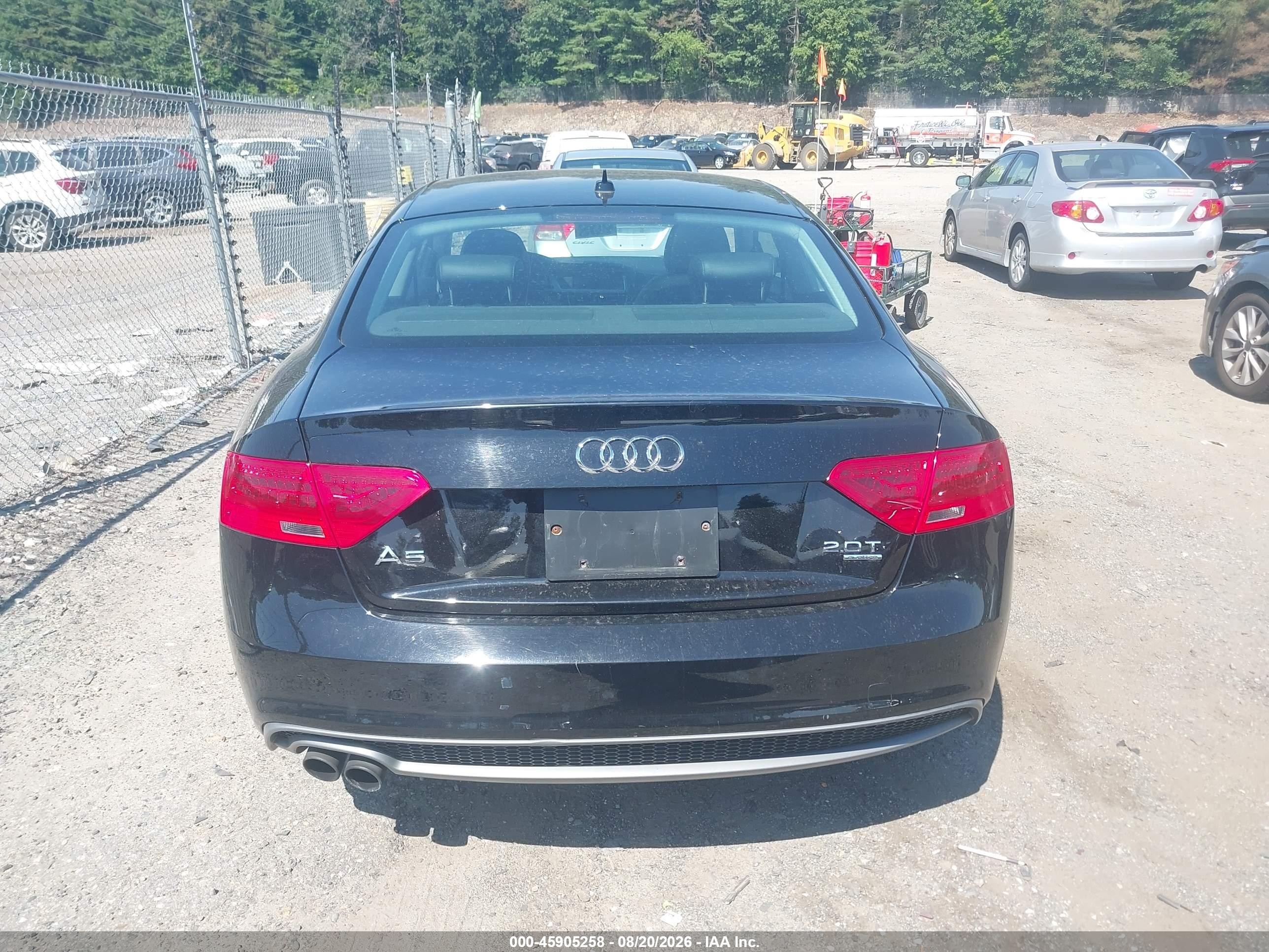 2015 Audi A5 2.0t Premium Black vin: WAUSFAFR9FA026955