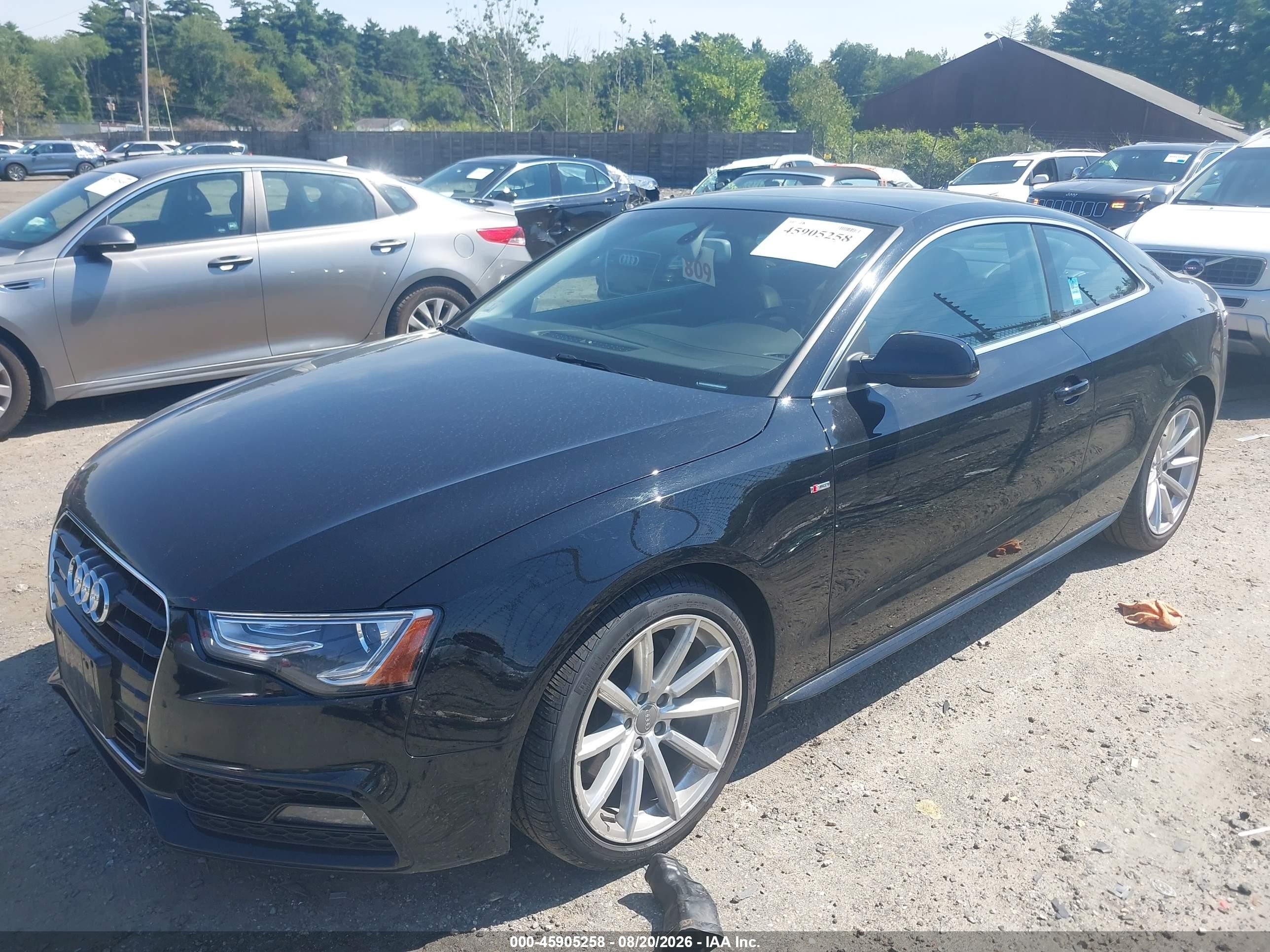 2015 Audi A5 2.0t Premium Black vin: WAUSFAFR9FA026955