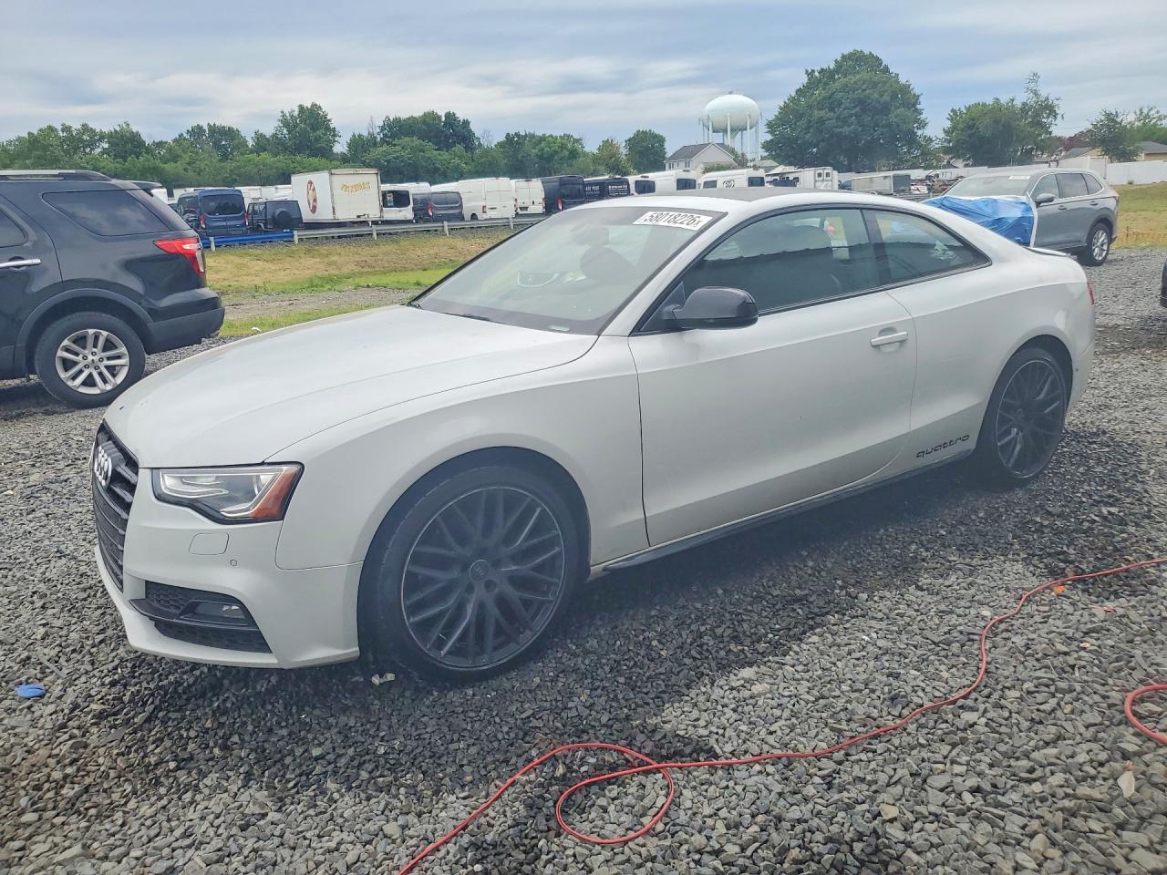 2015 Audi A5 Premium Plus White vin: WAUSFAFR9FA049703
