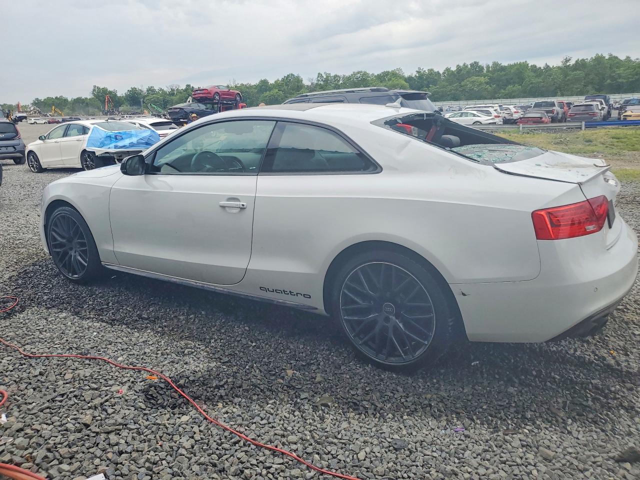 2015 Audi A5 Premium Plus White vin: WAUSFAFR9FA049703