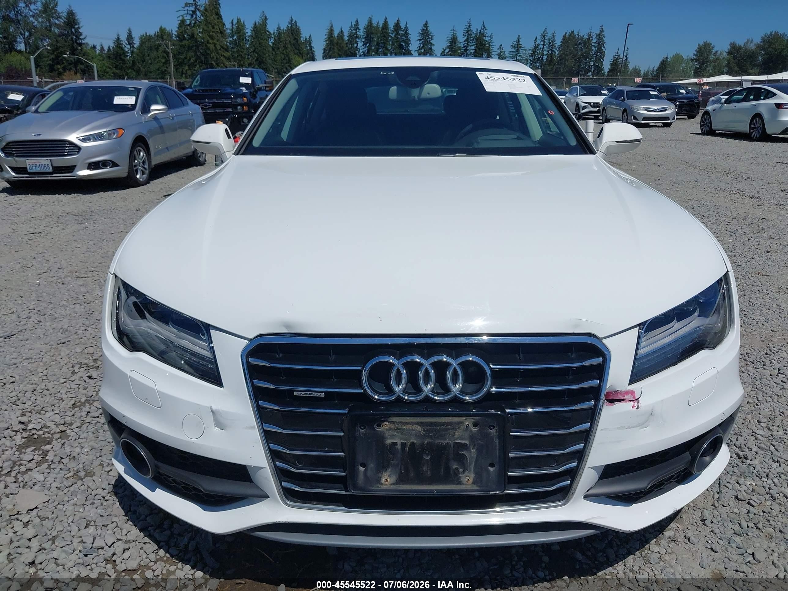 2012 Audi A7 3.0 Prestige White vin: WAUSGAFC5CN018655