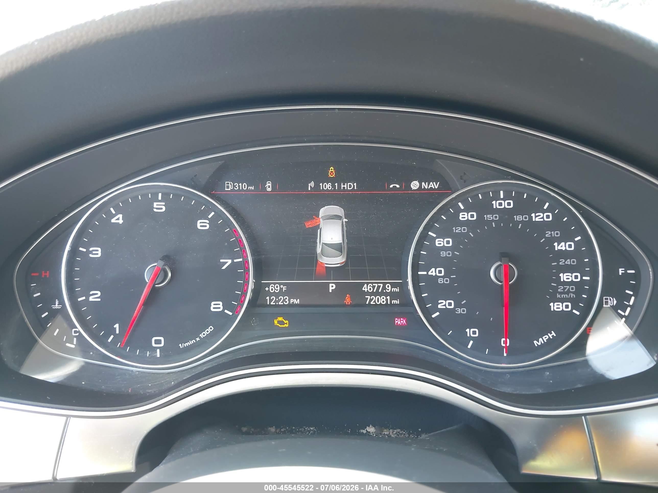 2012 Audi A7 3.0 Prestige White vin: WAUSGAFC5CN018655