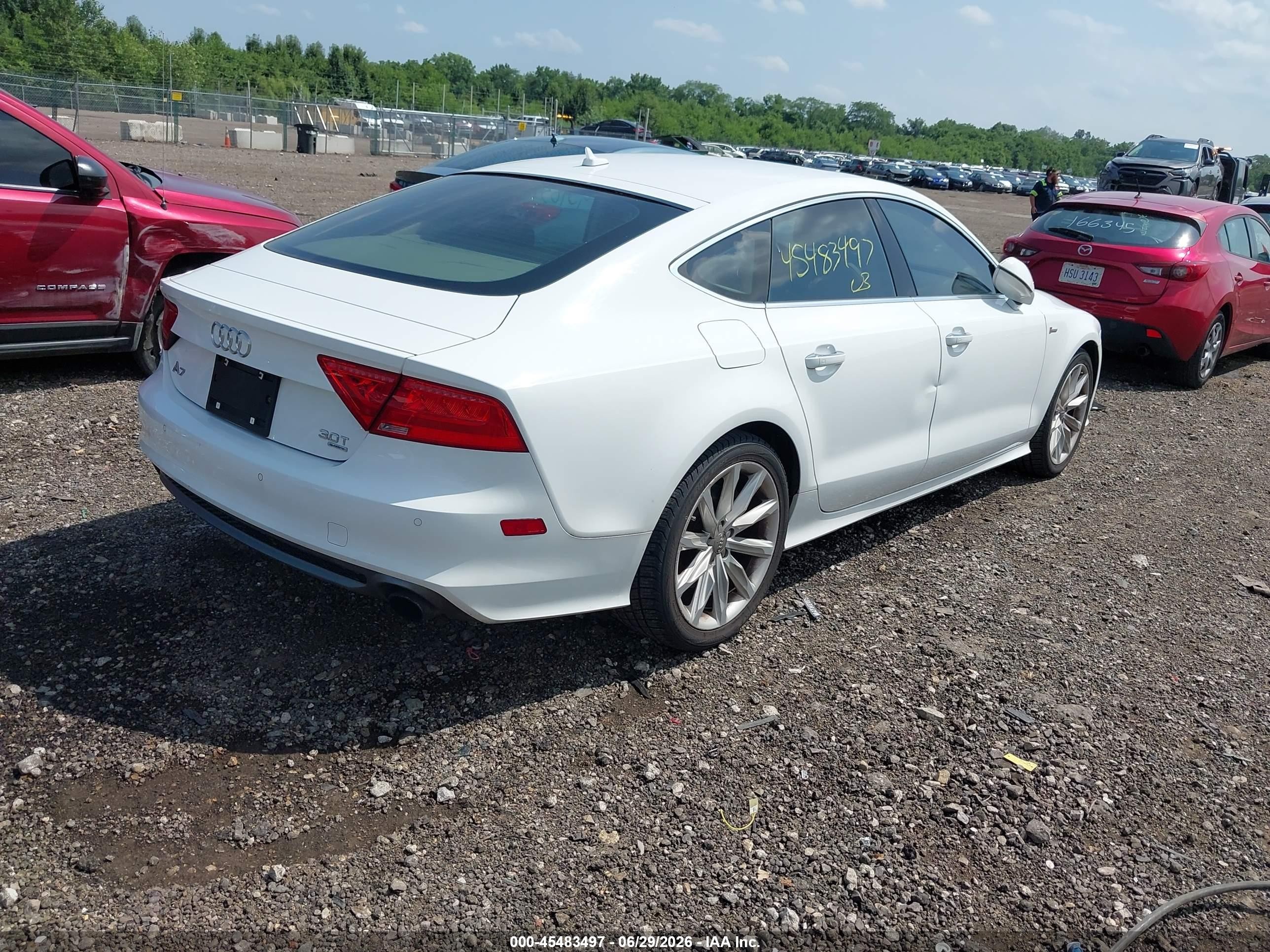 2012 Audi A7 3.0 Prestige White vin: WAUSGAFC6CN008619