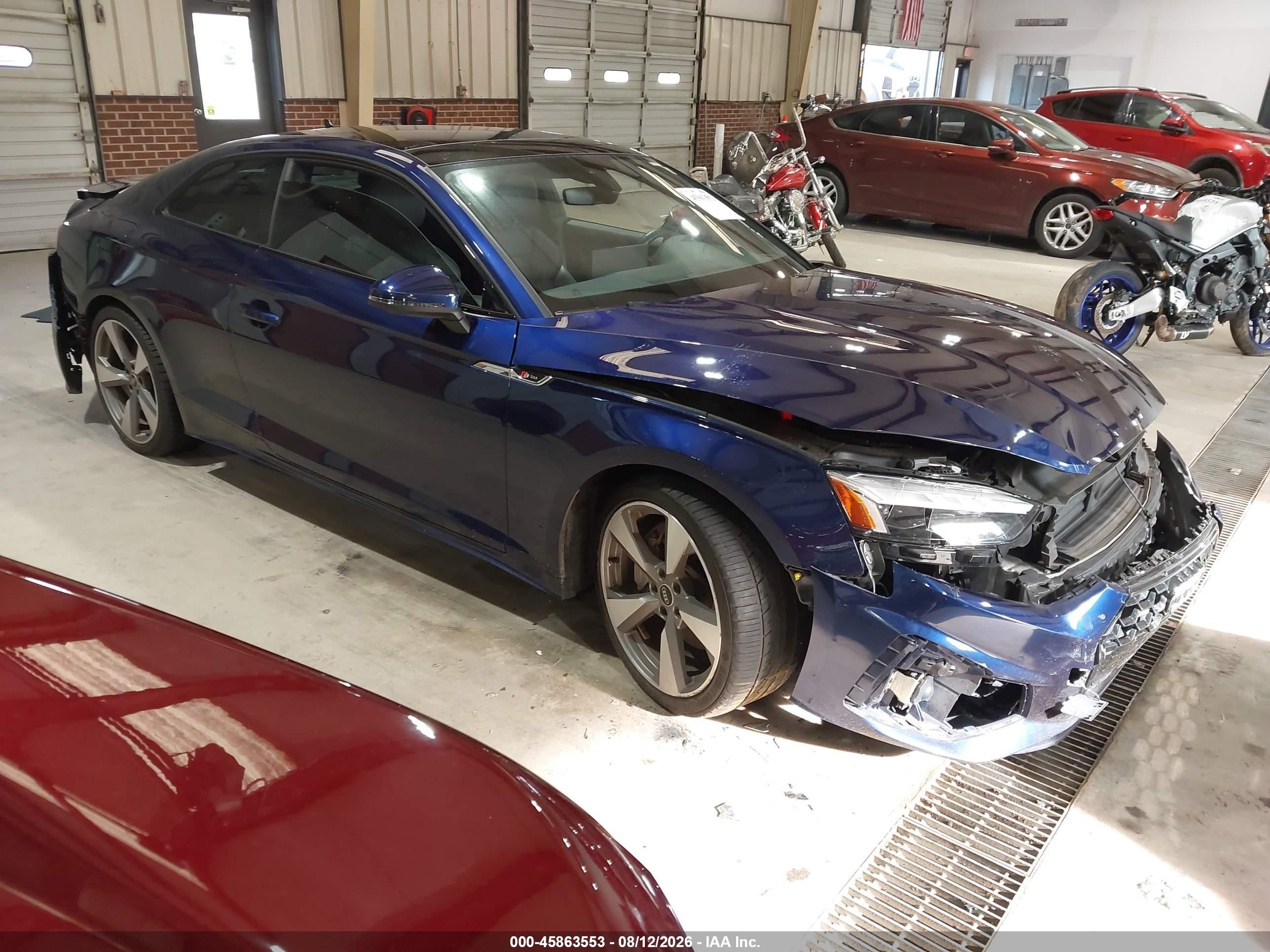 2021 Audi A5 Premium Plus 45 Tfsi Quattro S Tronic Blue vin: WAUTAAF56MA033097