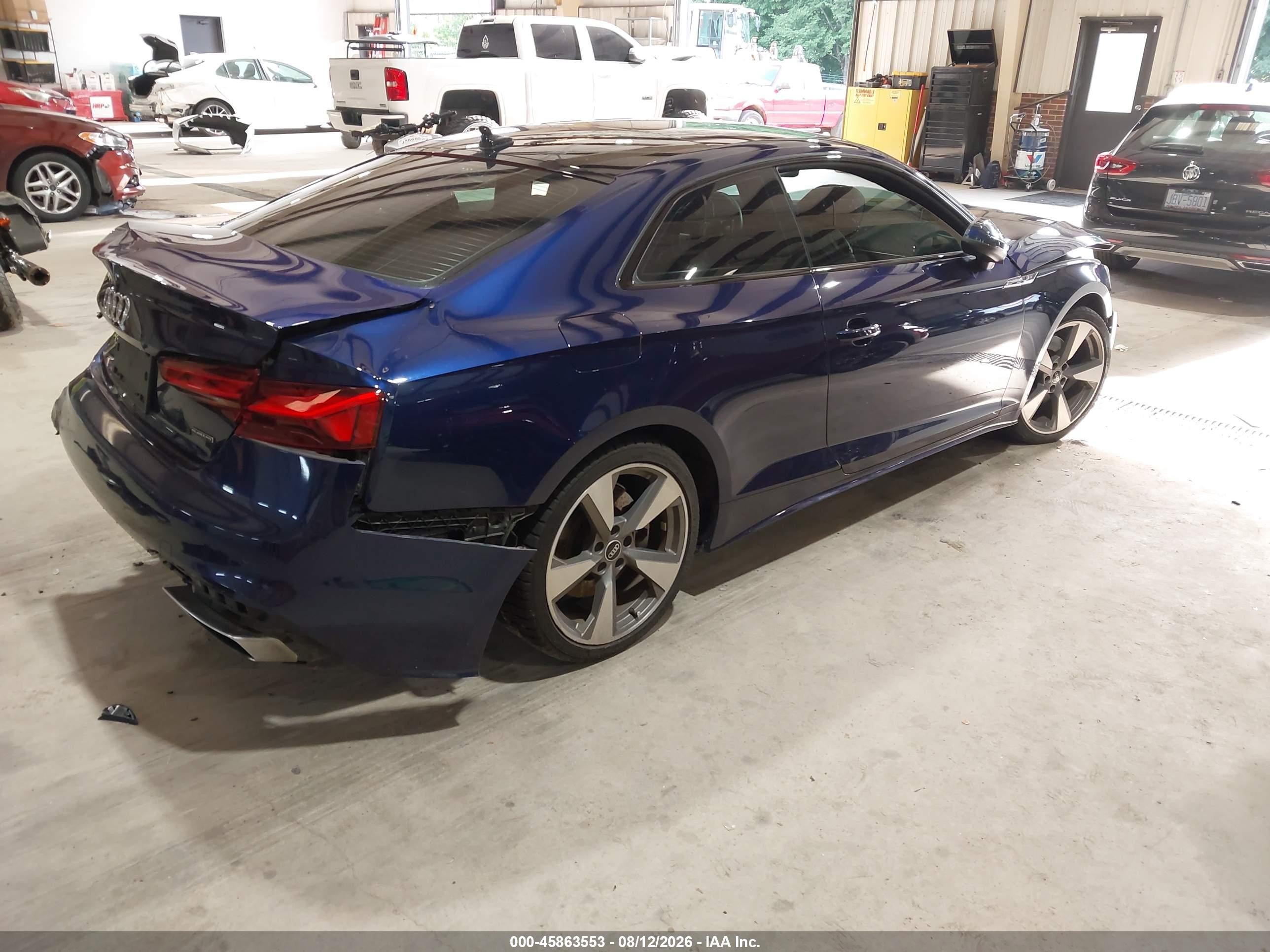 2021 Audi A5 Premium Plus 45 Tfsi Quattro S Tronic Blue vin: WAUTAAF56MA033097