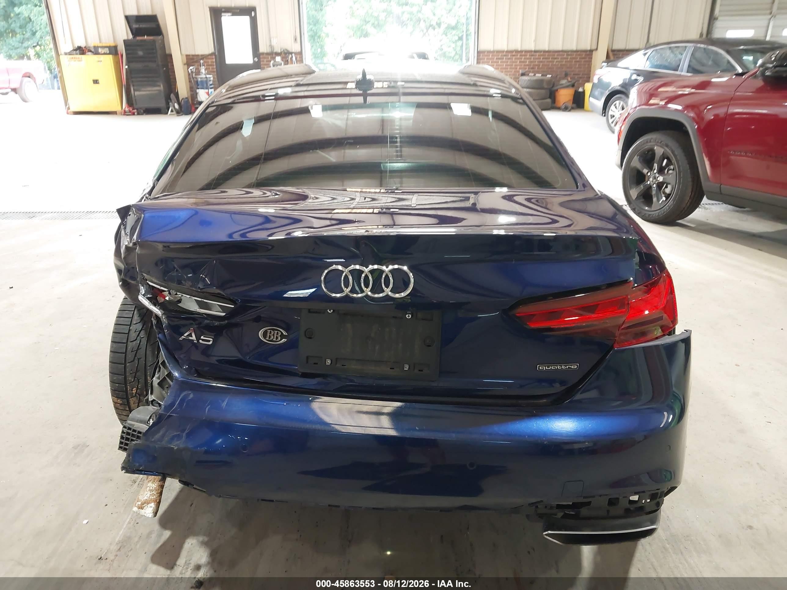 2021 Audi A5 Premium Plus 45 Tfsi Quattro S Tronic Blue vin: WAUTAAF56MA033097