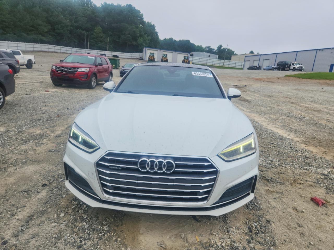 2018 Audi A5 Premium Plus S-line White vin: WAUTNAF54JA011230