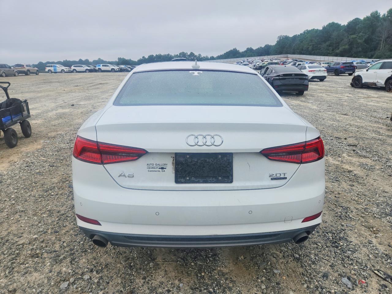 2018 Audi A5 Premium Plus S-line White vin: WAUTNAF54JA011230