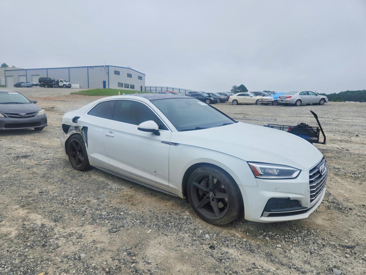2018 Audi A5 Premium Plus S-line White vin: WAUTNAF54JA011230