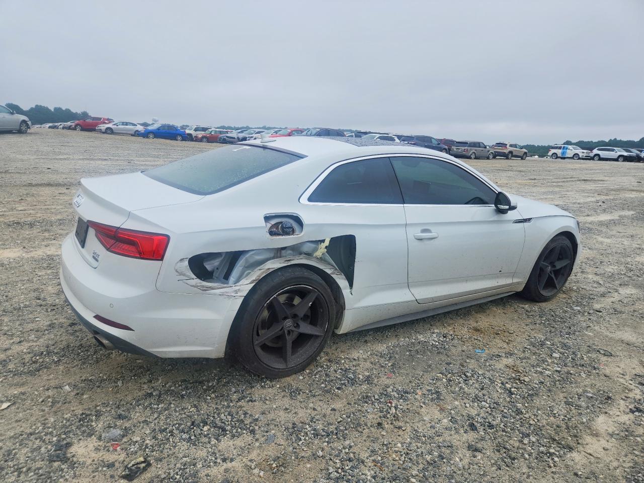 2018 Audi A5 Premium Plus S-line White vin: WAUTNAF54JA011230