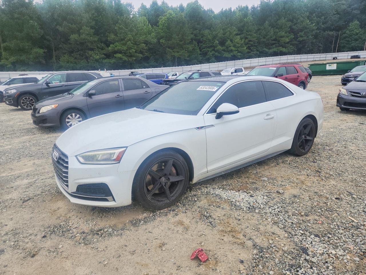 2018 Audi A5 Premium Plus S-line White vin: WAUTNAF54JA011230