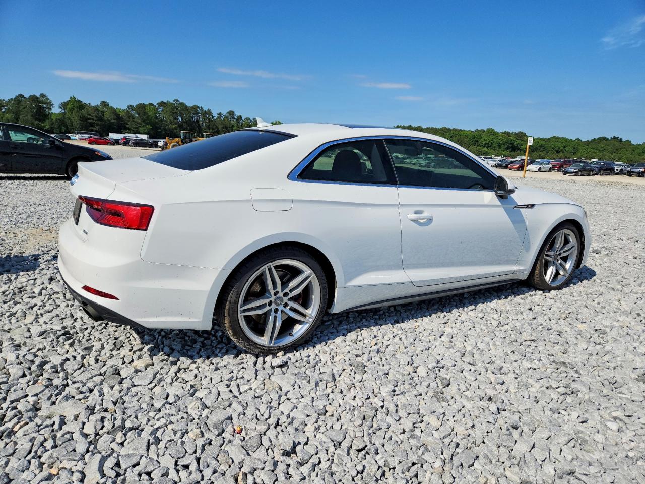 2018 Audi A5 Premium Plus S-line White vin: WAUTNAF58JA000750
