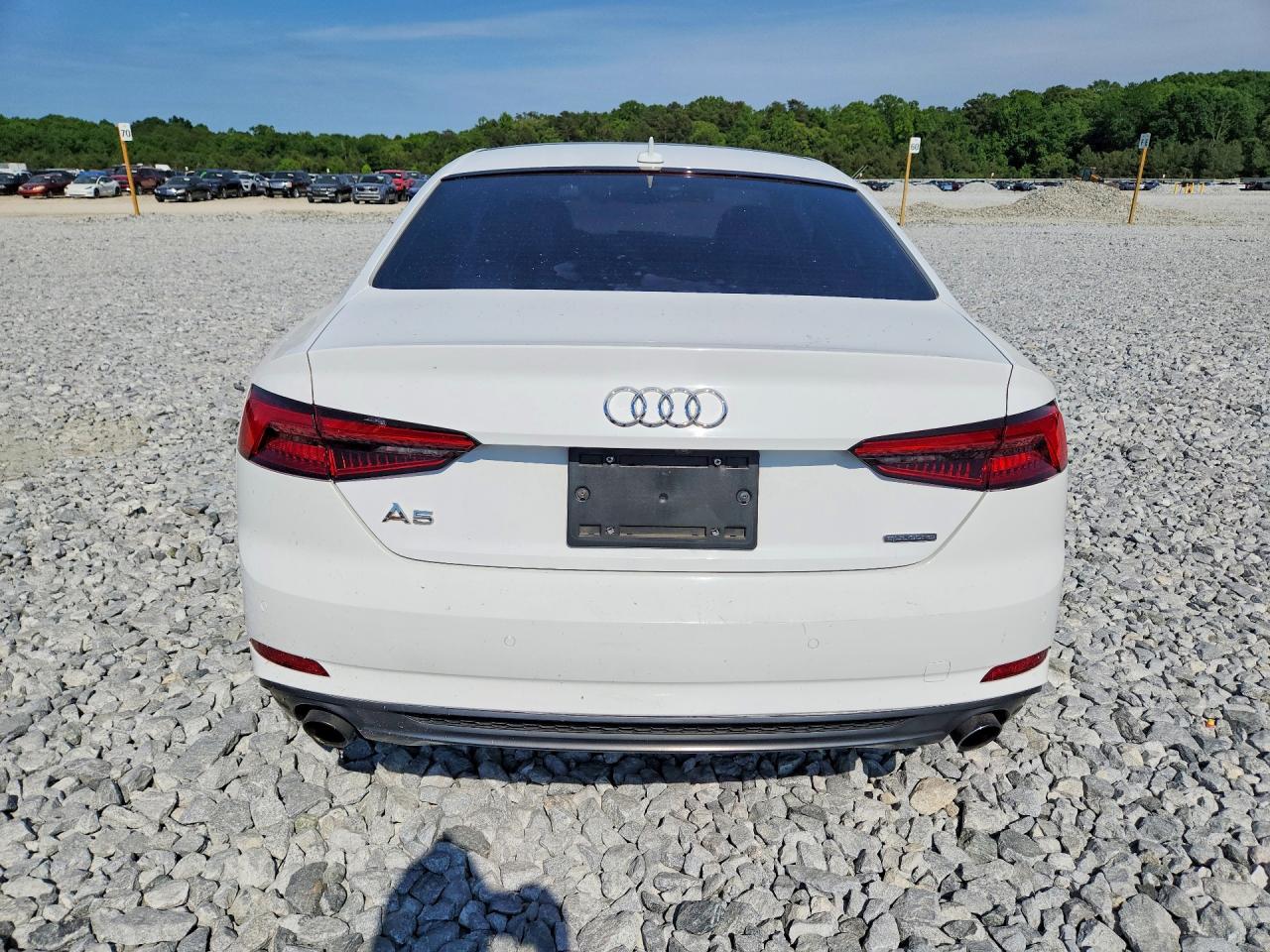 2018 Audi A5 Premium Plus S-line White vin: WAUTNAF58JA000750
