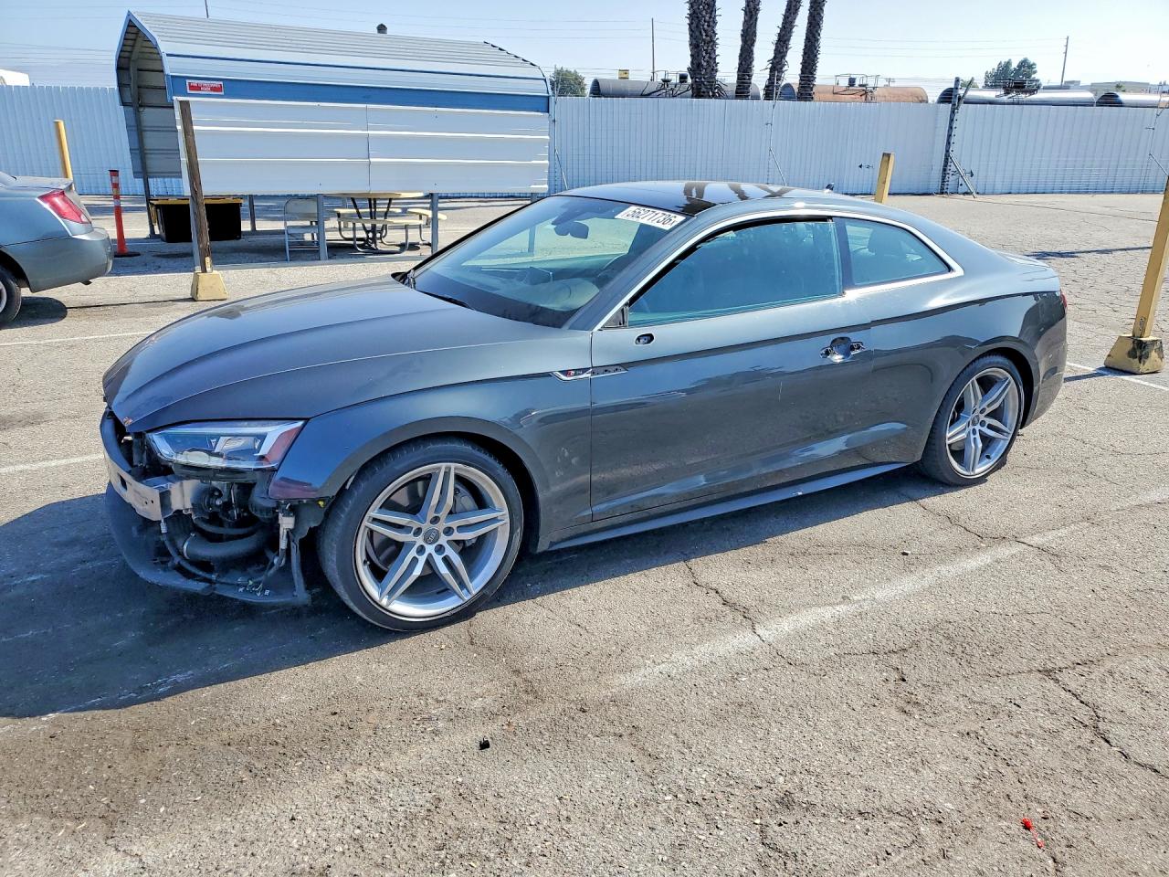 2018 Audi A5 Premium Plus S-line Gray vin: WAUTNAF59JA023972
