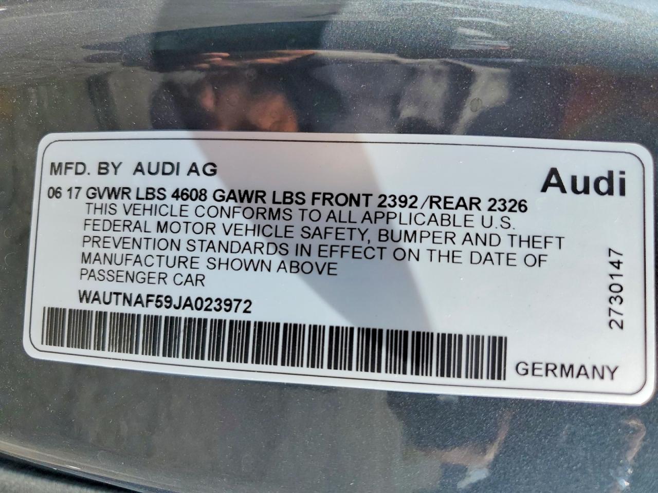 2018 Audi A5 Premium Plus S-line Серый vin: WAUTNAF59JA023972