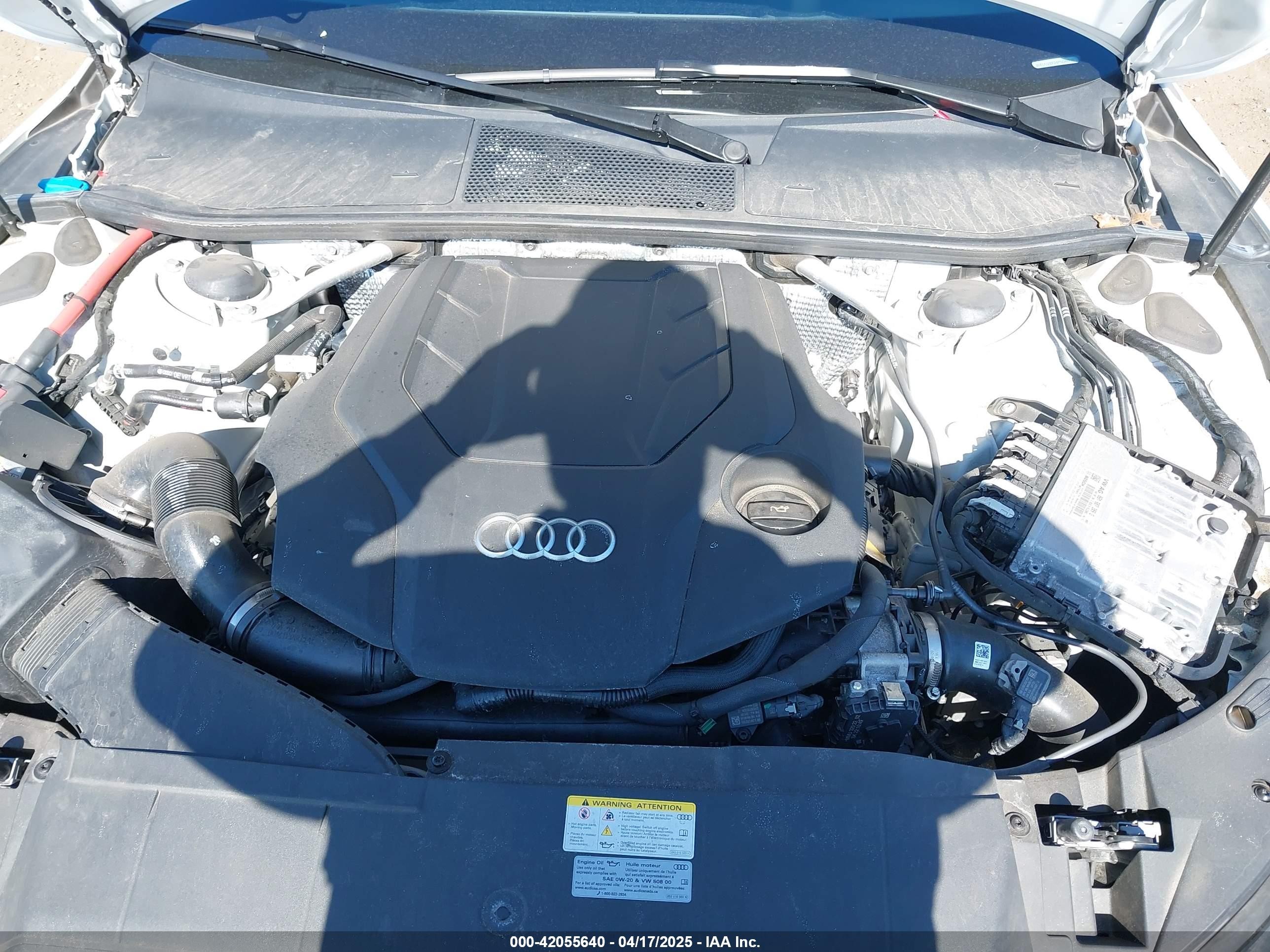 2023 Audi A7 Sportback Premium Plus 55 Tfsi E Quattro S Tronic White vin: WAUU2BF24PN040320