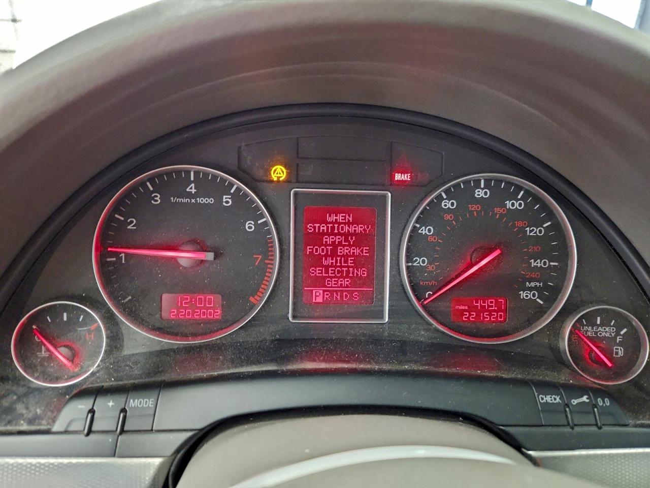 2002 Audi A4 1.8t Avant Quattro Silver vin: WAUVC68E12A308434