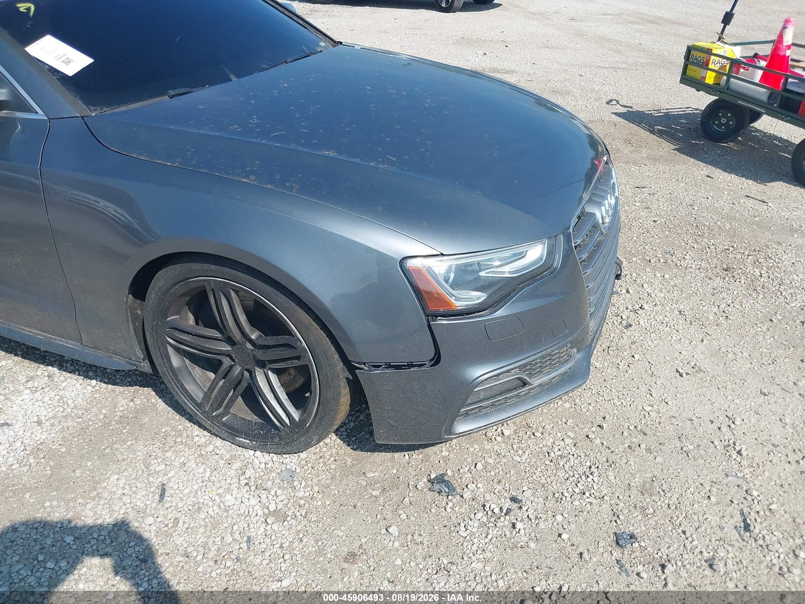 2013 Audi S5 3.0t Premium Plus Серый vin: WAUVGAFR2DA006957