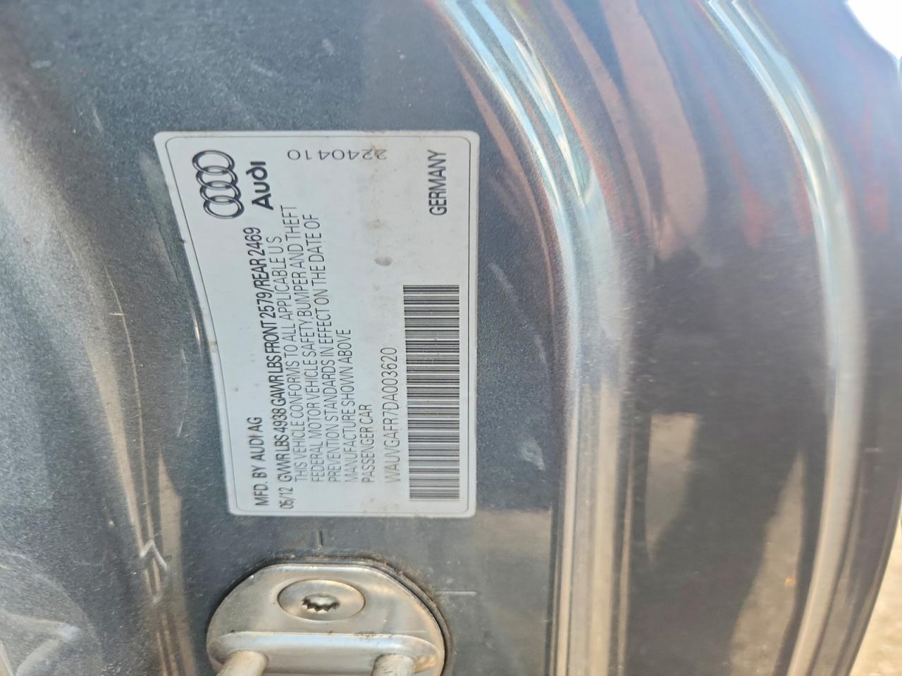 2013 Audi S5 Prestige Gray vin: WAUVGAFR7DA003620