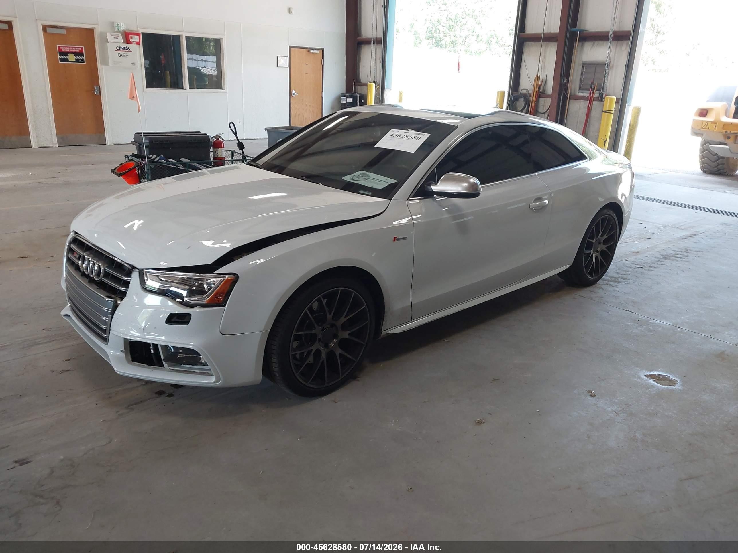 2013 Audi S5 3.0t Premium Plus White vin: WAUVGAFR8DA029255