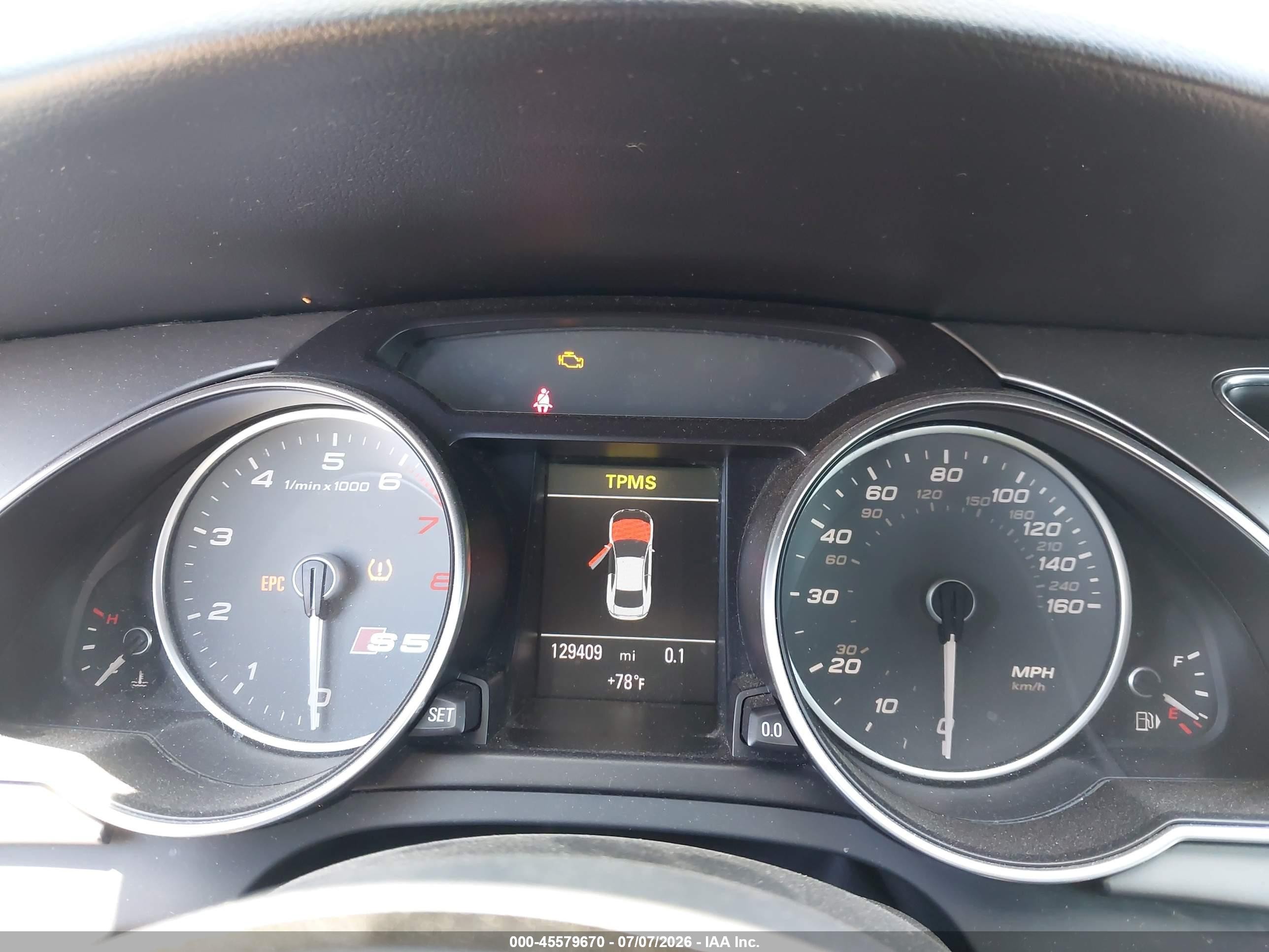 2013 Audi S5 3.0t Premium Plus Black vin: WAUVGAFRXDA000937