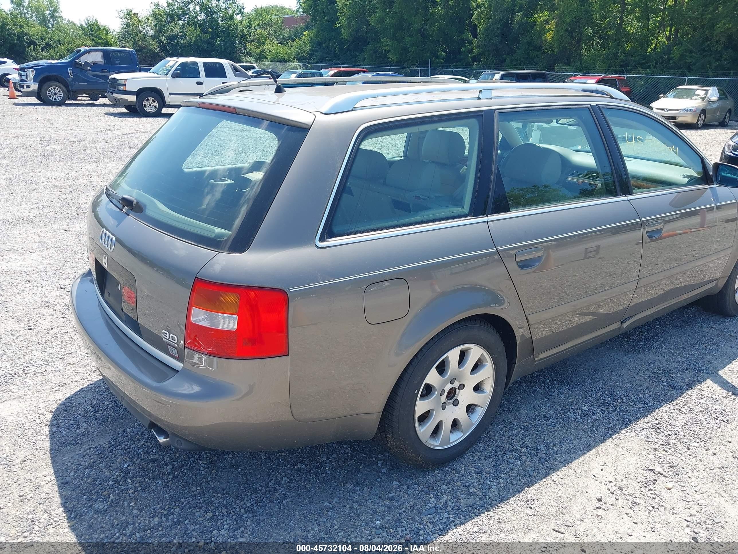 2002 Audi A6 Avant Gray vin: WAUVT54B02N028339