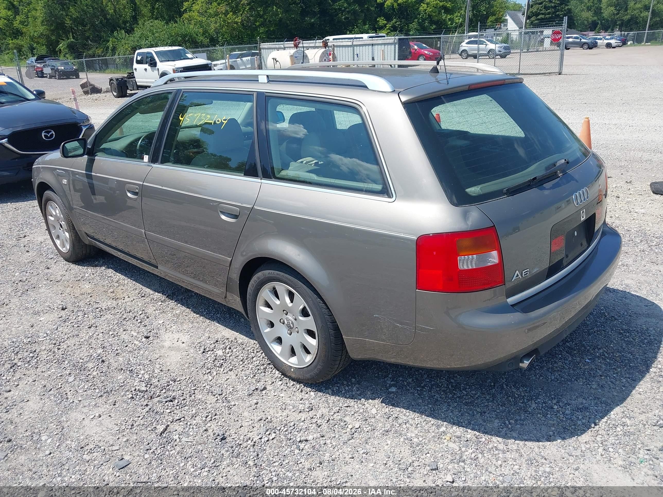 2002 Audi A6 Avant Gray vin: WAUVT54B02N028339