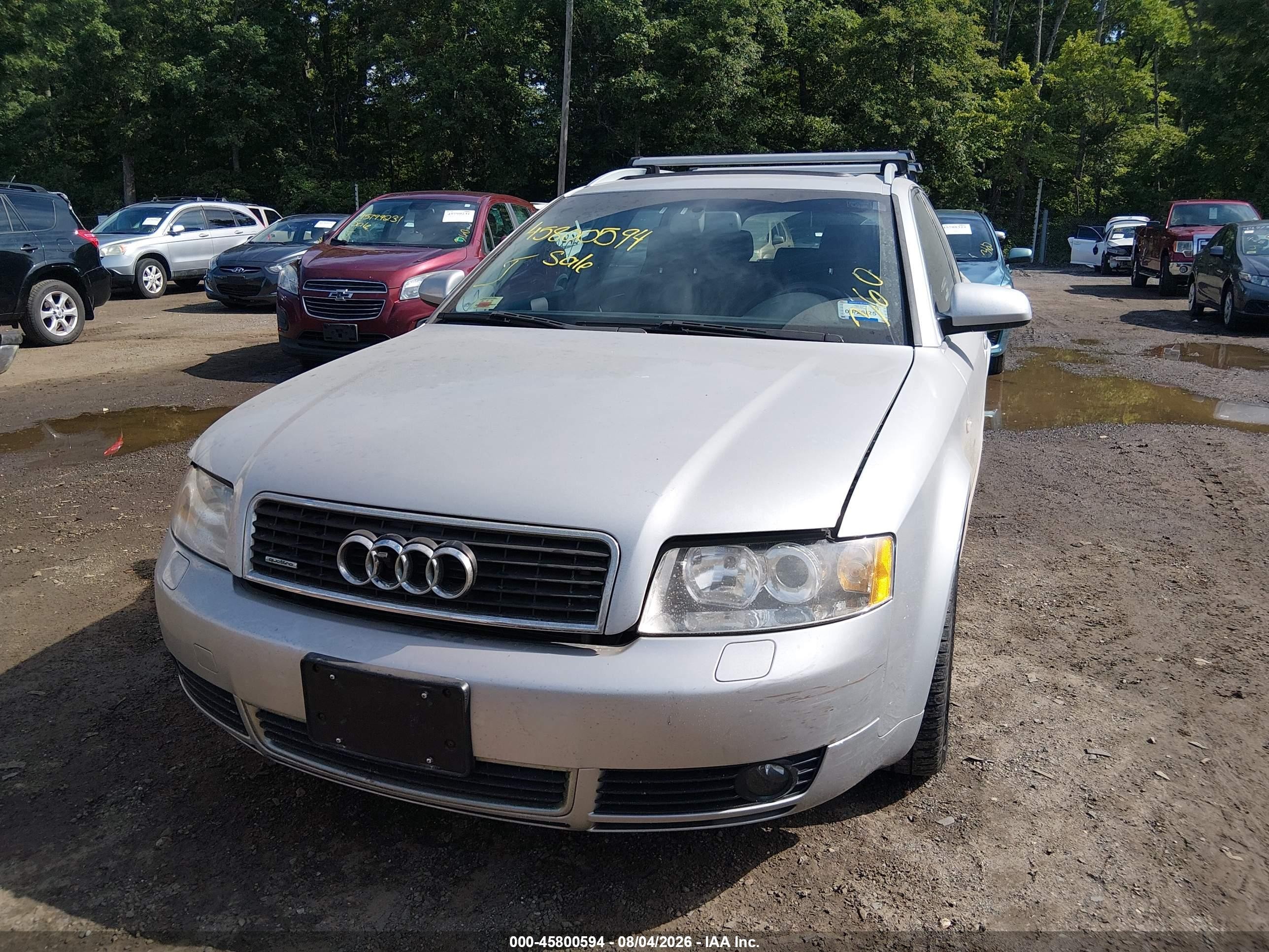 2004 Audi A4 3.0 Avant Silver vin: WAUVT68E24A157199