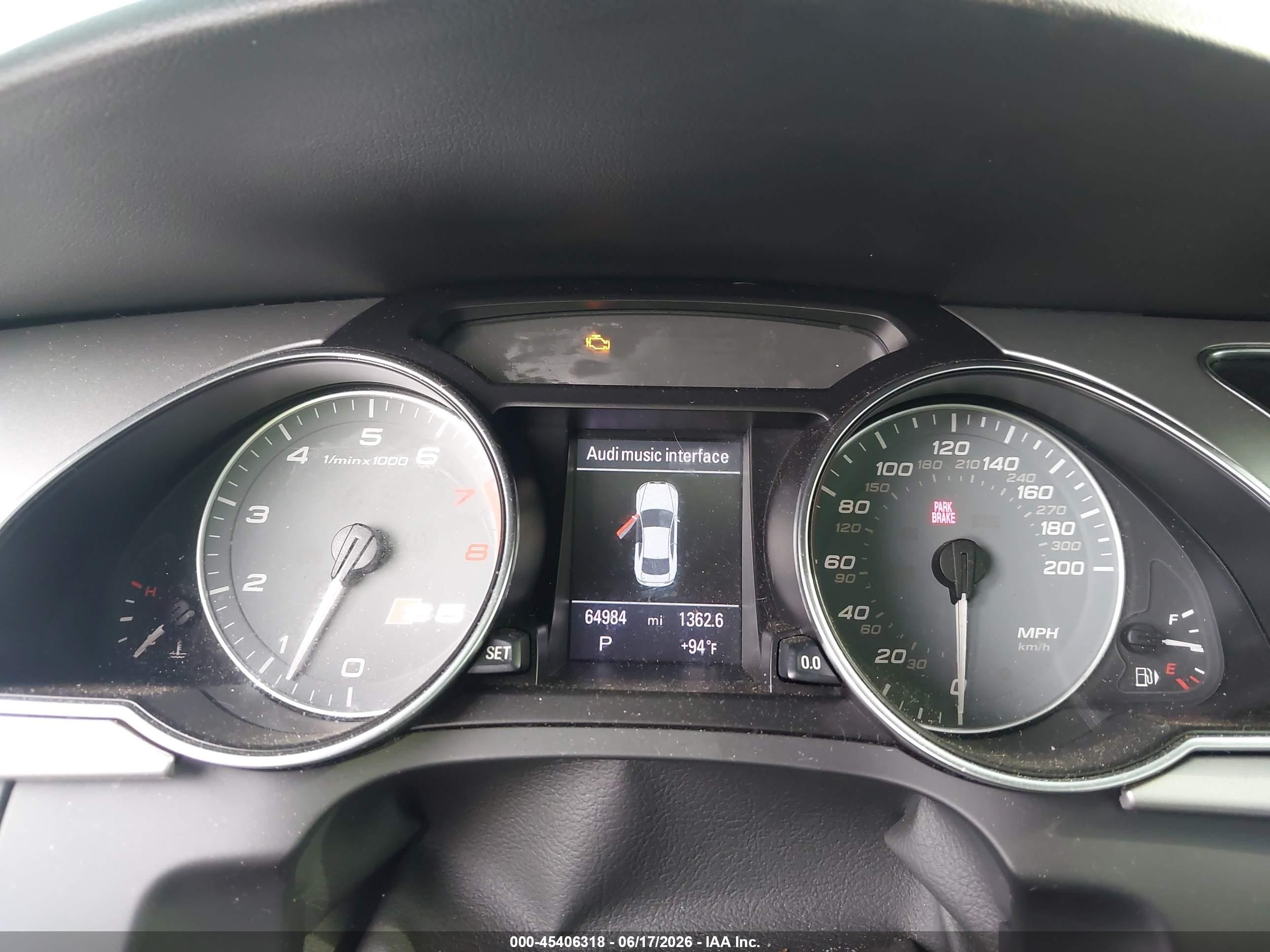 2011 Audi S5 4.2 Premium Plus Gray vin: WAUVVAFR0BA028622