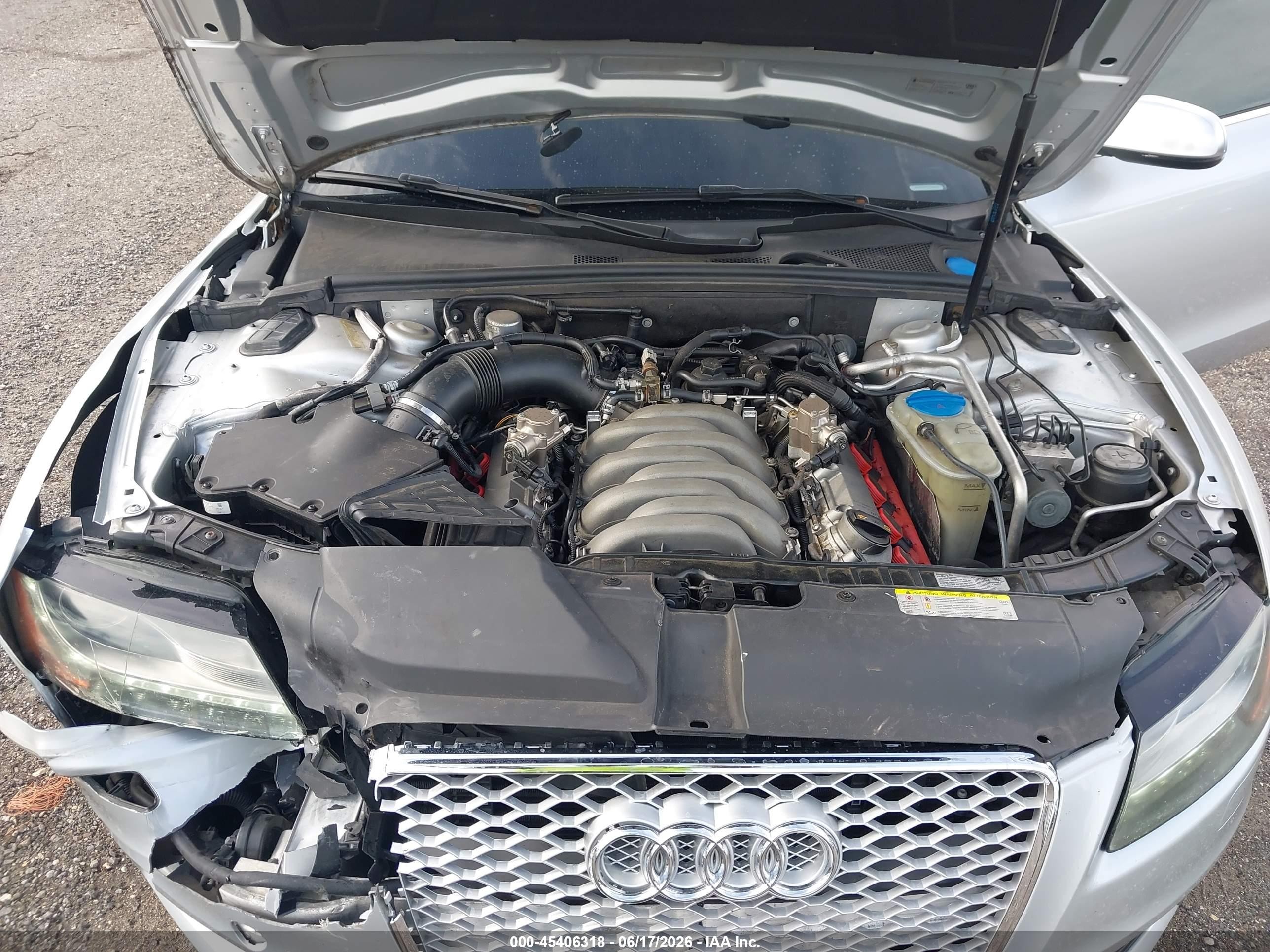 2011 Audi S5 4.2 Premium Plus Gray vin: WAUVVAFR0BA028622