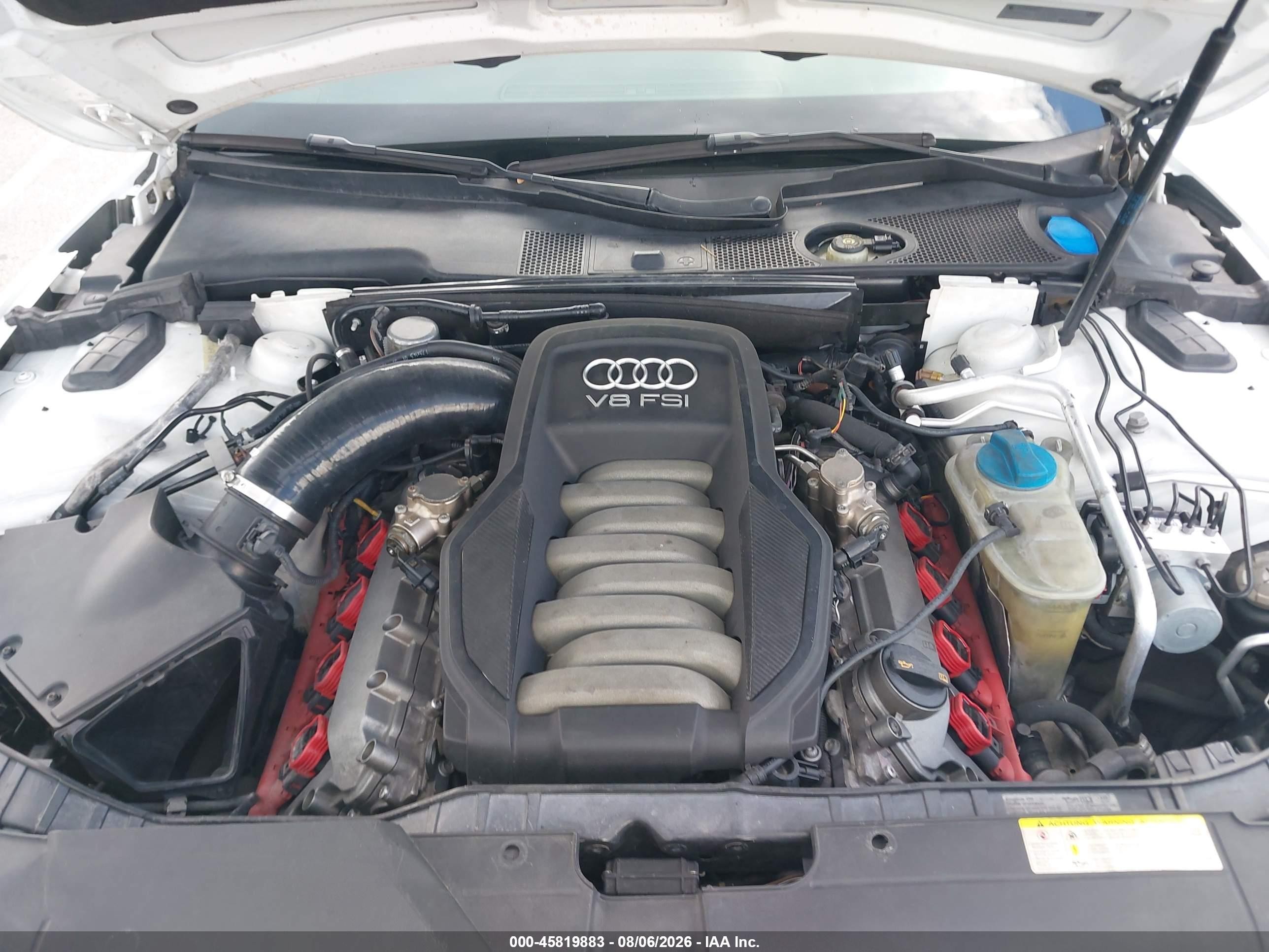 2011 Audi S5 4.2 Premium Plus White vin: WAUVVAFR1BA072614