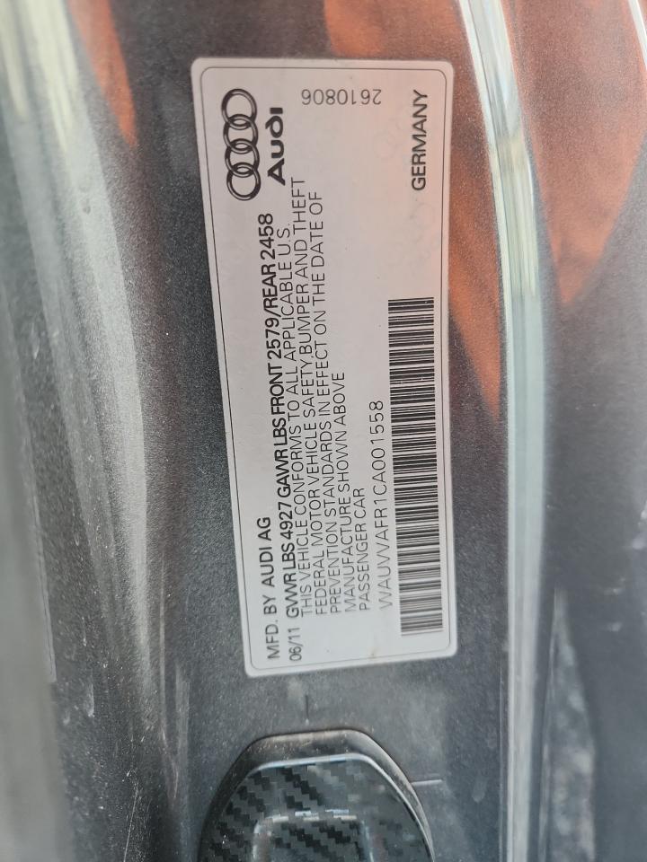 2012 Audi S5 Prestige Серый vin: WAUVVAFR1CA001558