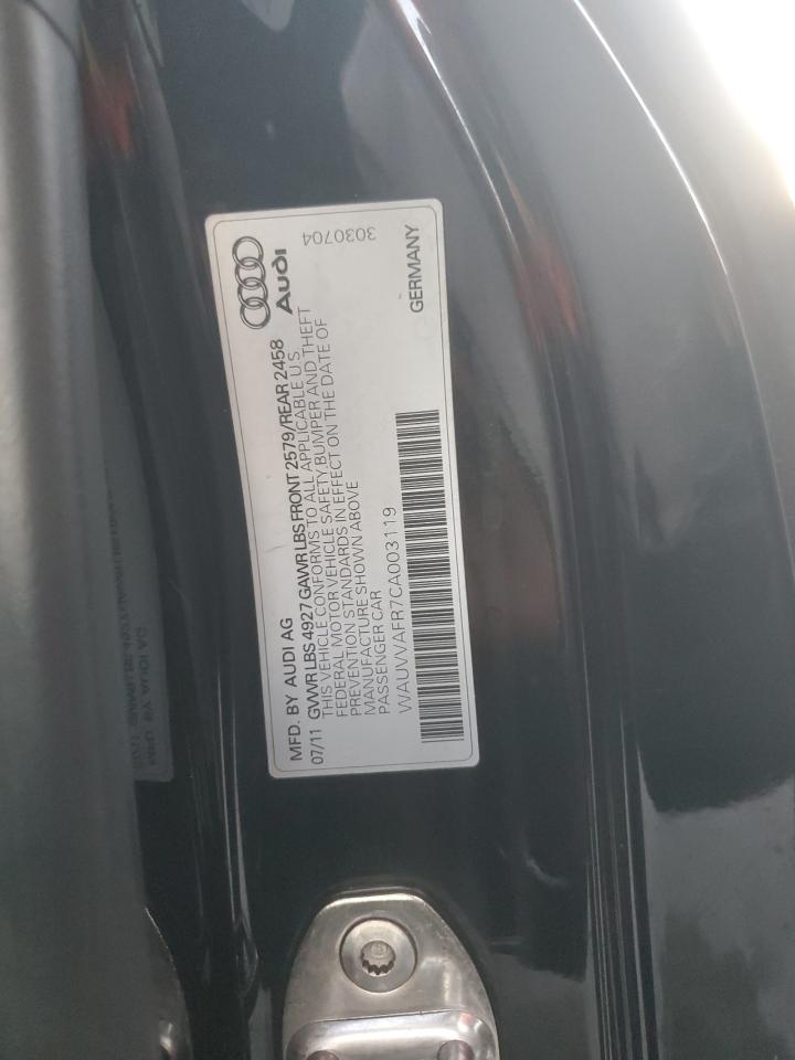 2012 Audi S5 Prestige Black vin: WAUVVAFR7CA003119