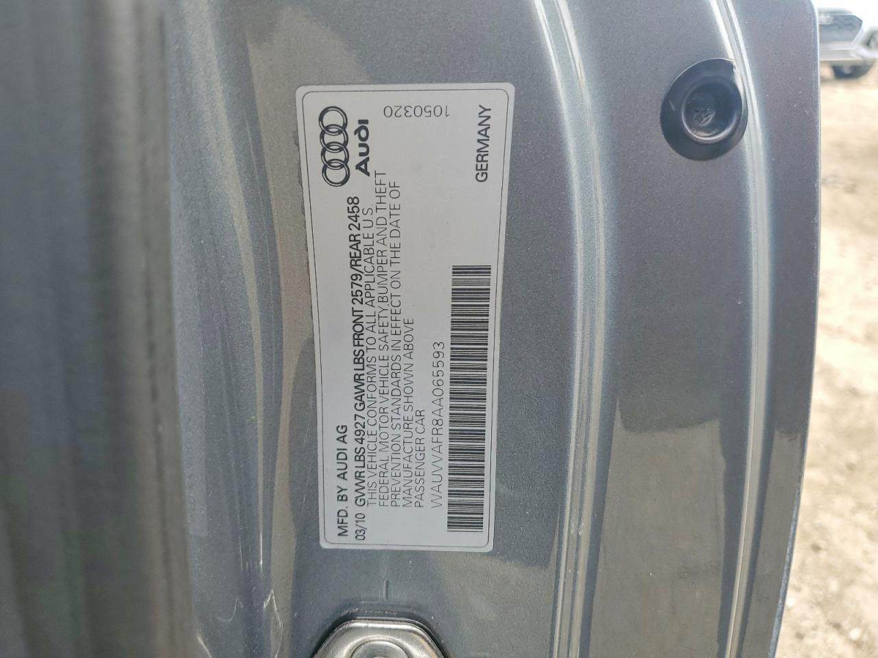 2010 Audi S5 Prestige Серебряный vin: WAUVVAFR8AA065593
