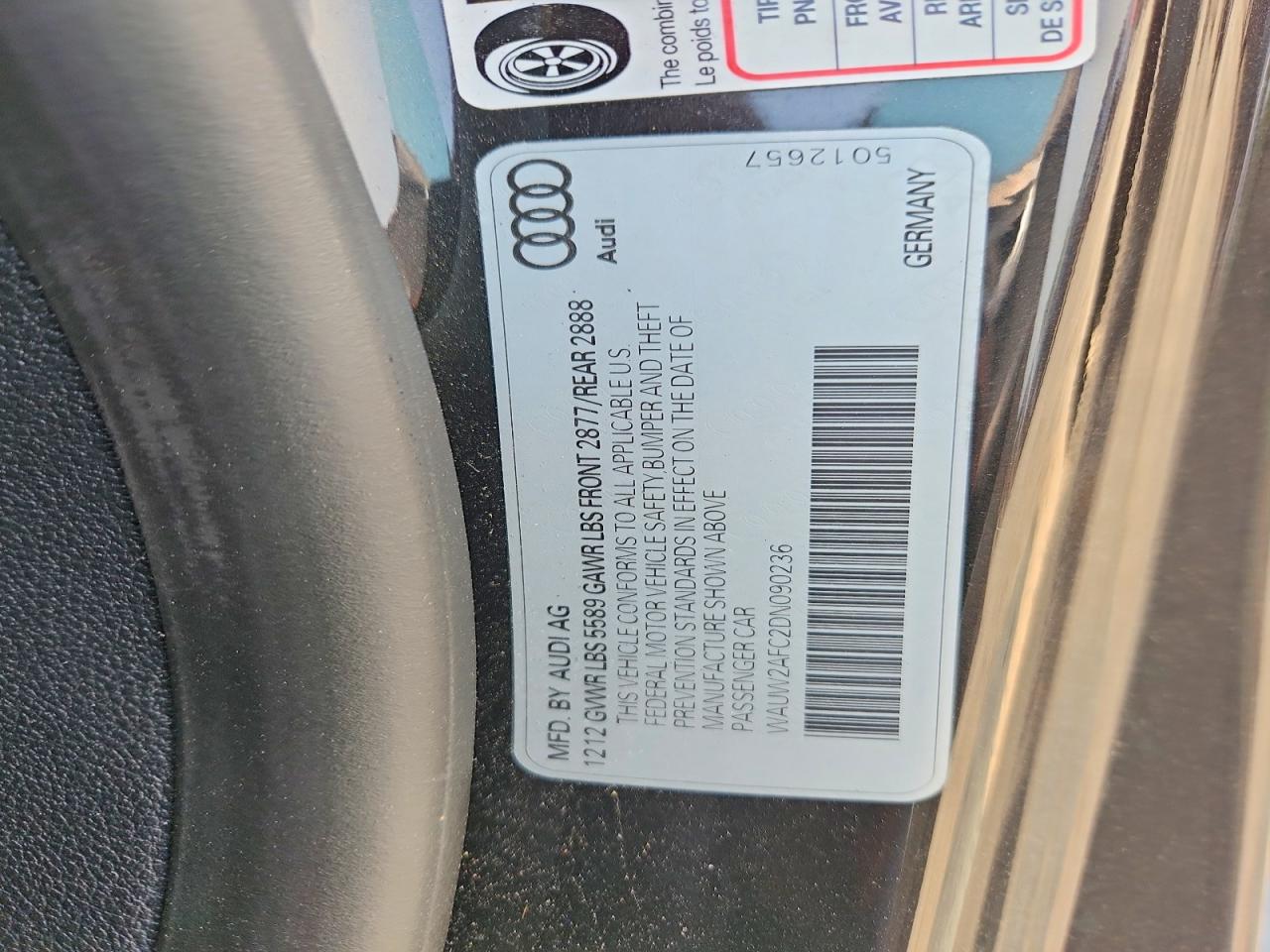 2013 Audi S7 Premium Gray vin: WAUW2AFC2DN090236